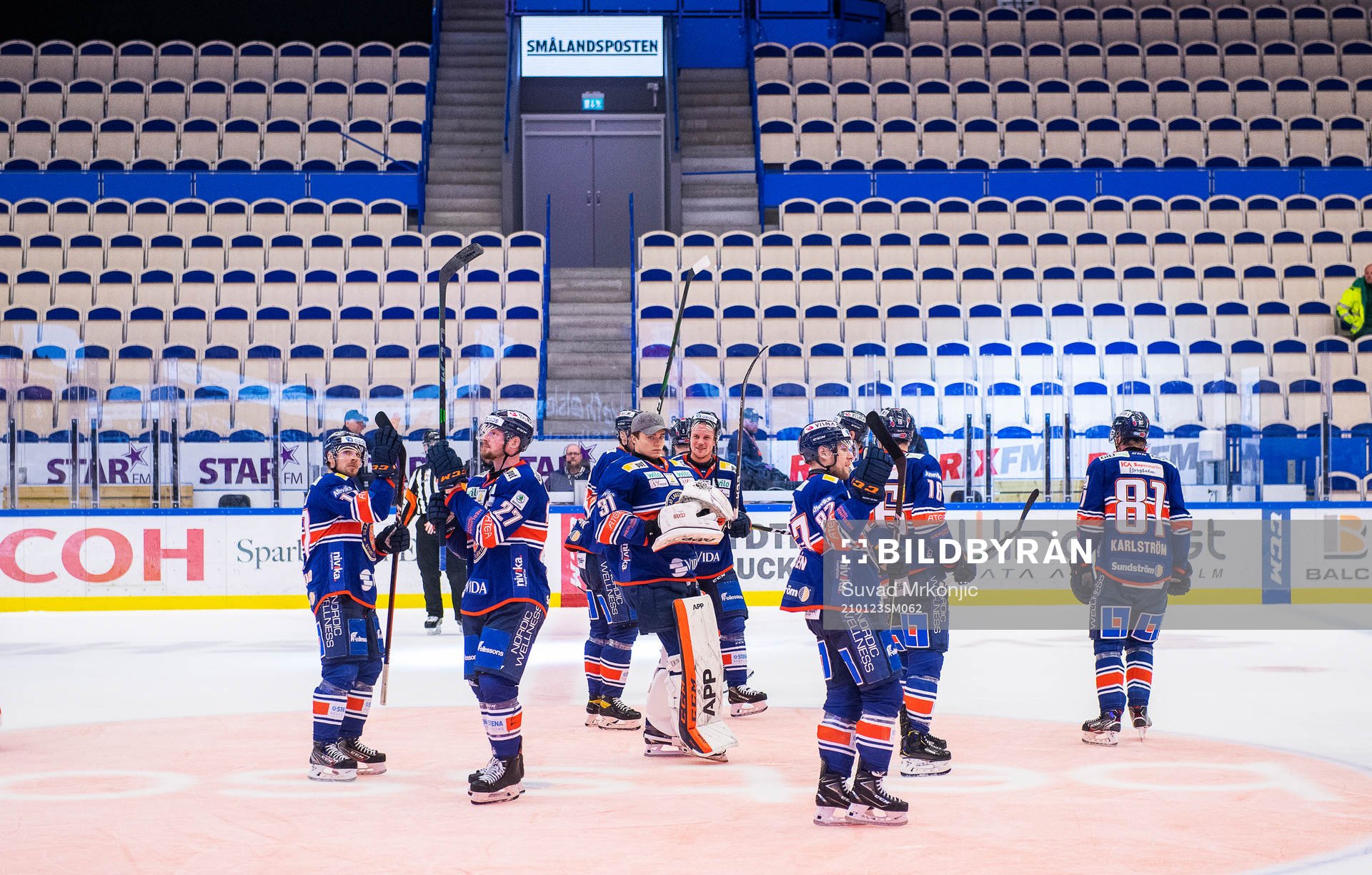 Växjös spelare jublar