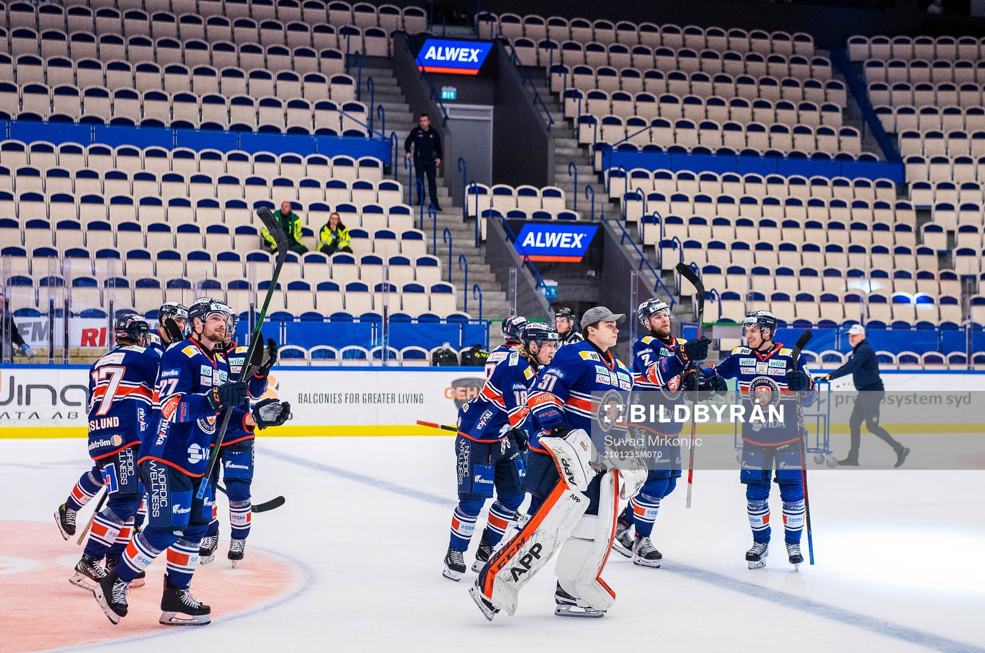 Växjös spelare jublar