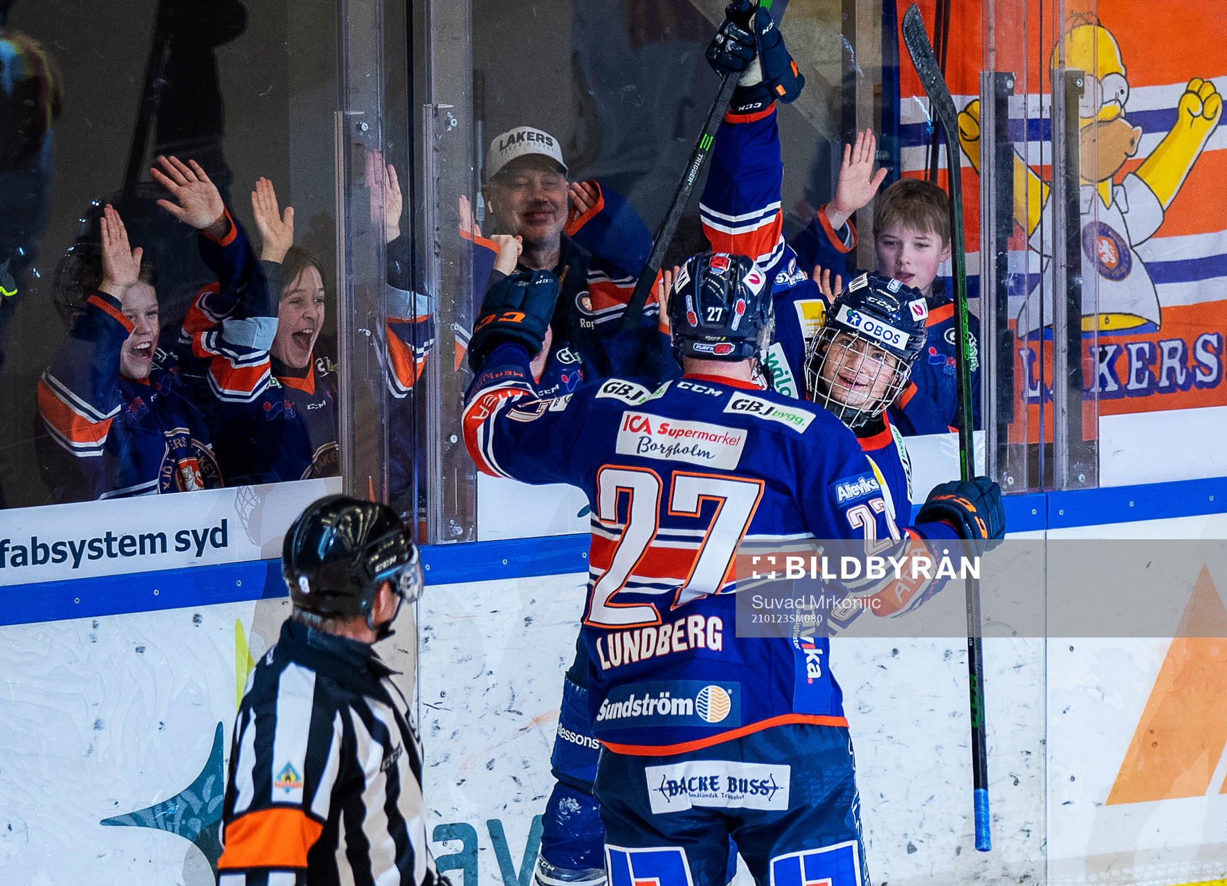 Växjös Victor Stjernborg jublar