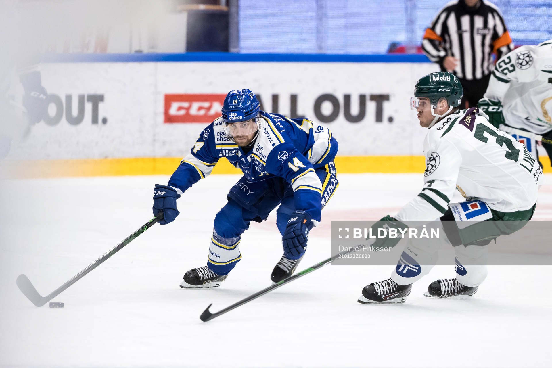 Leksands Oskar Lang och Färjestads Michael Lindqvist