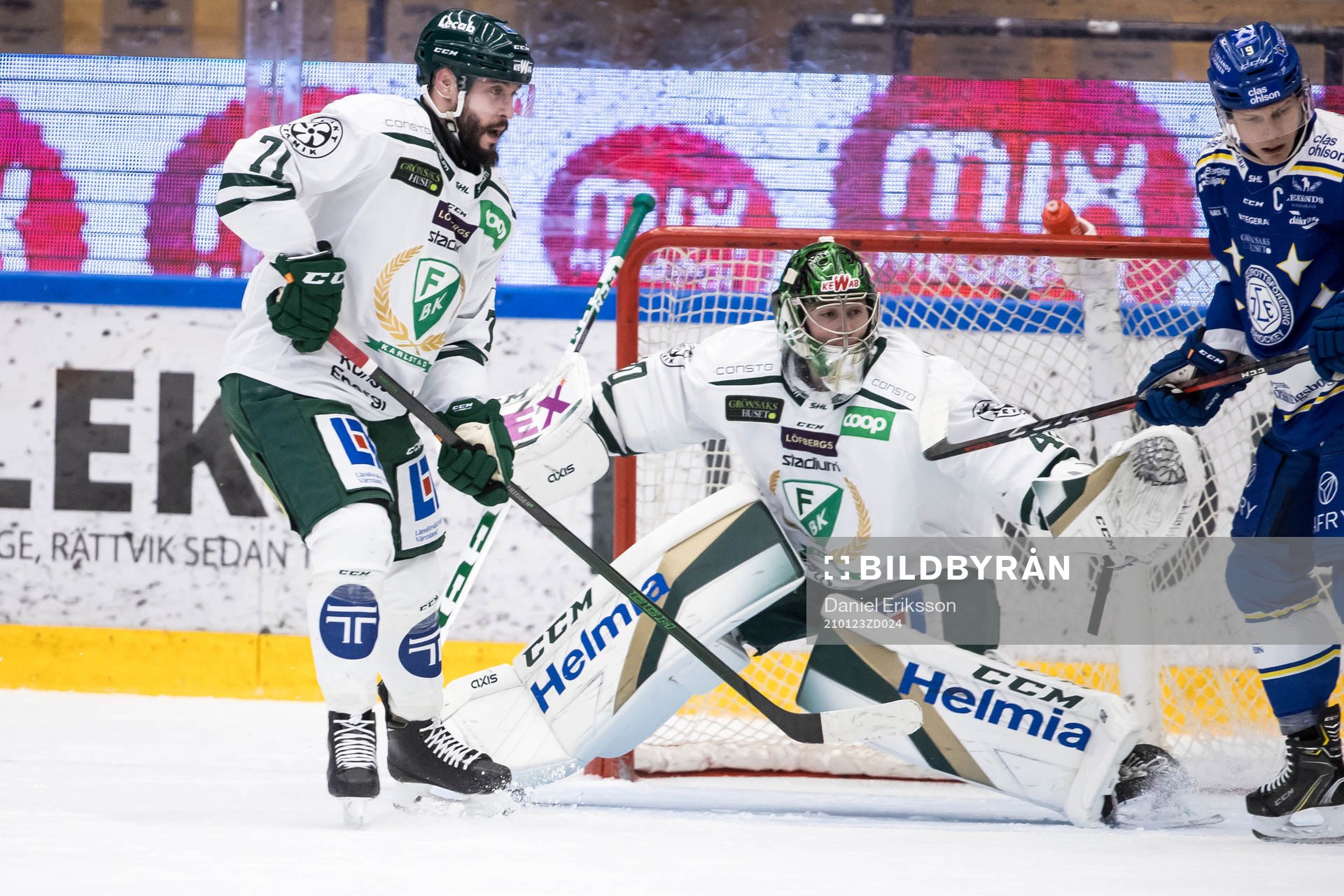 Färjestads målvakt Henrik Haukeland