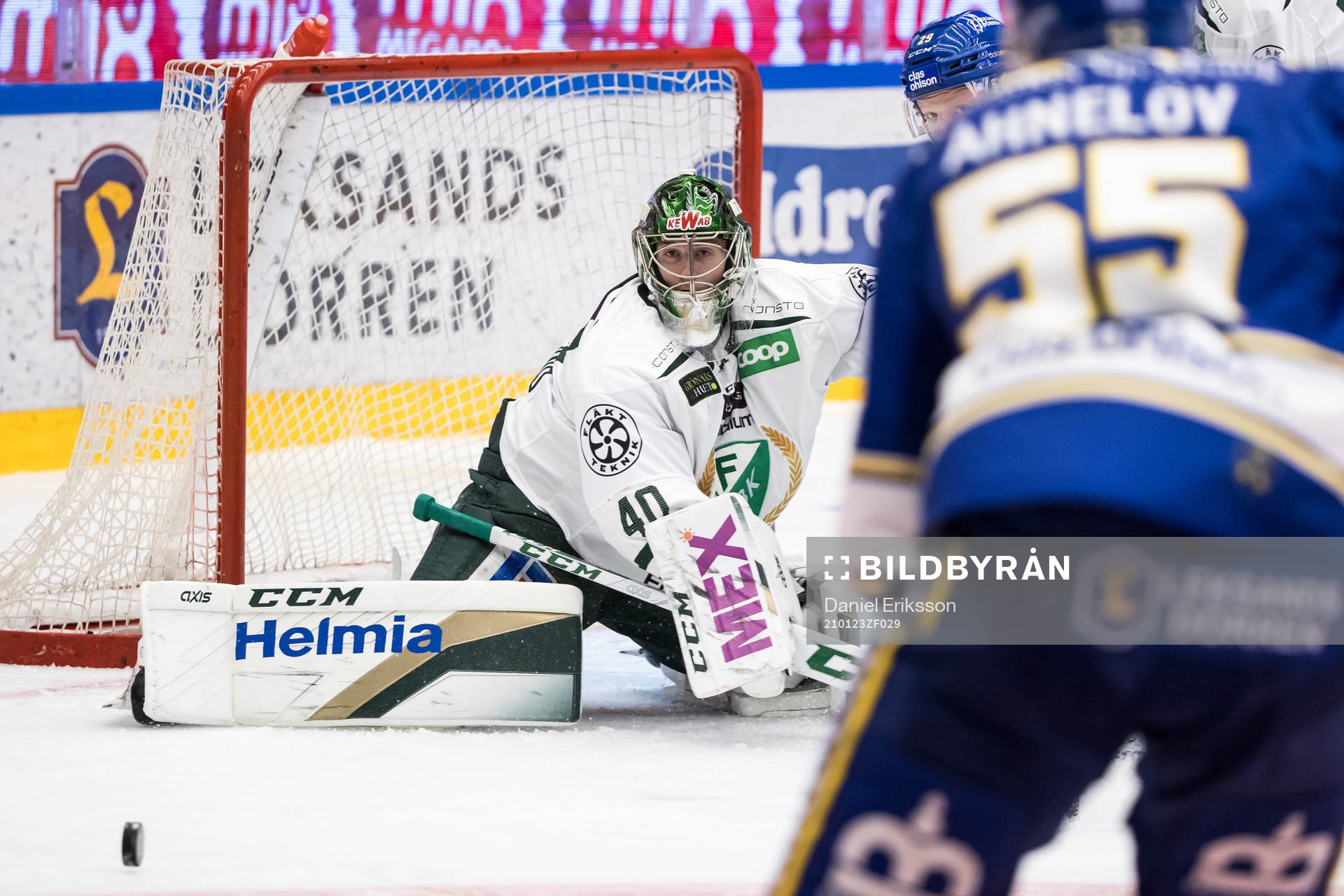 Färjestads målvakt Henrik Haukeland