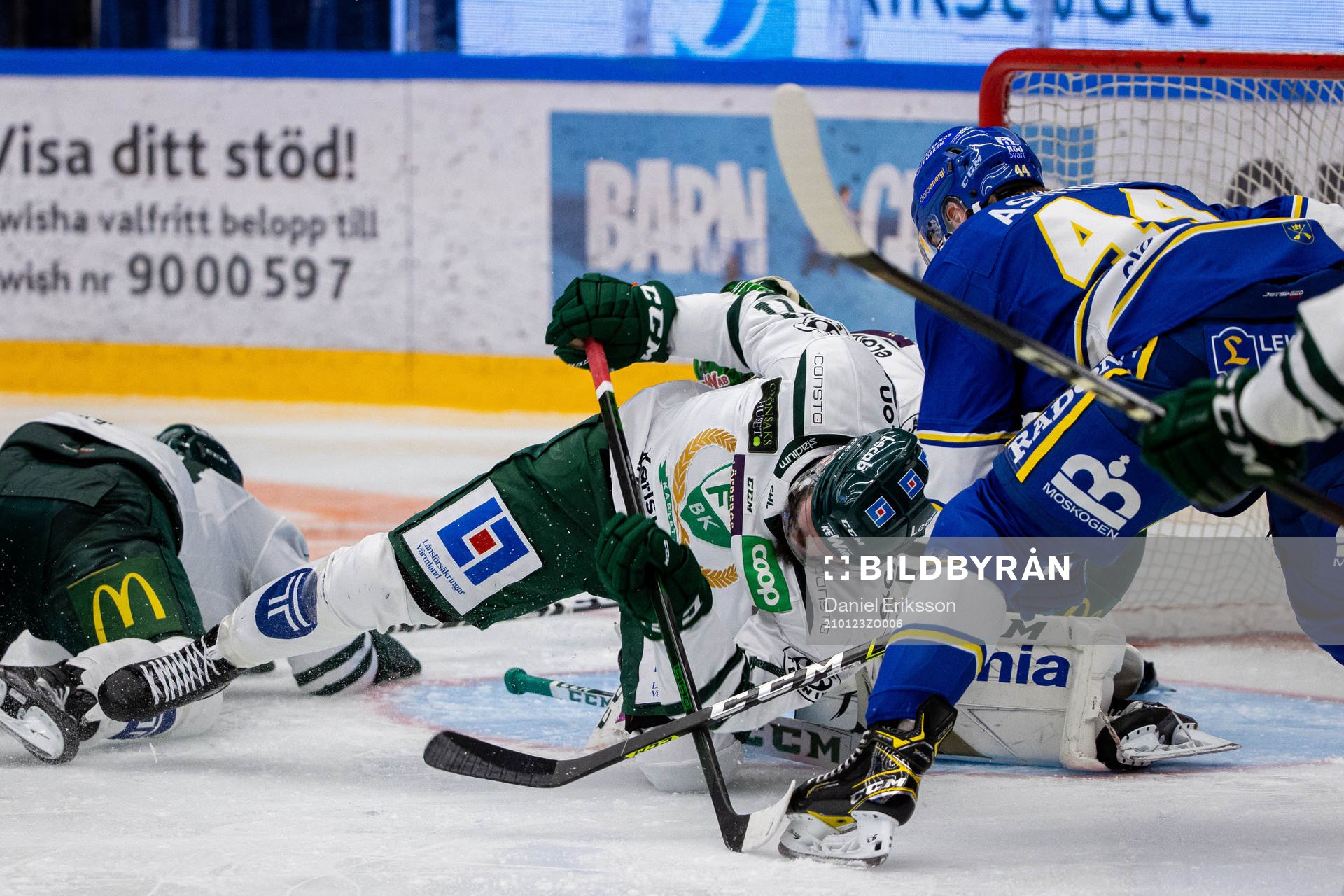 Färjestads Jesse Virtanen och Leksands Carter Ashton