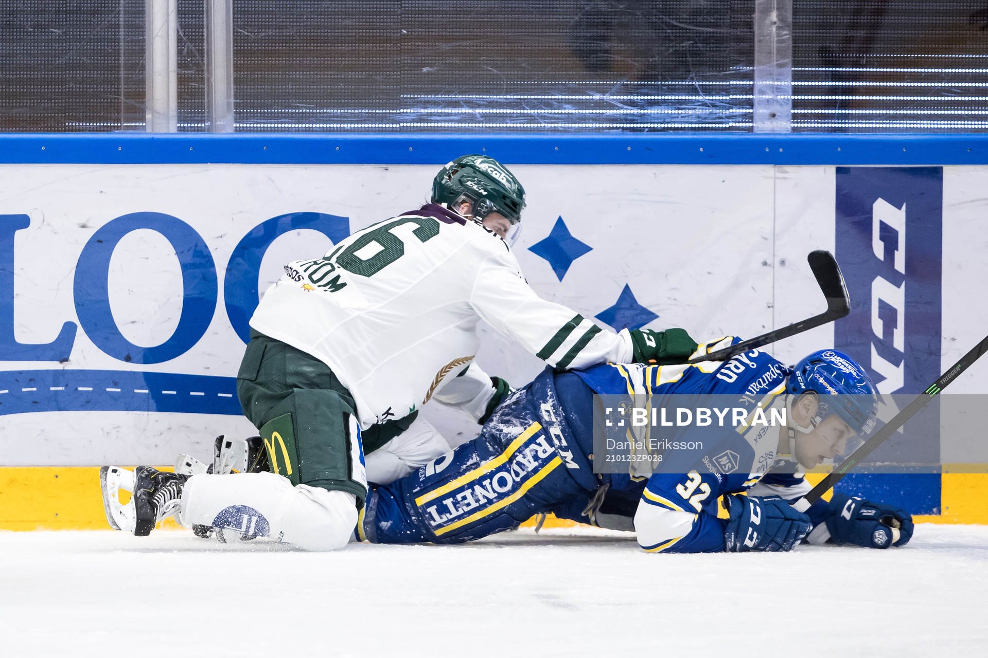 Färjestads Joel Nyström och Leksands Jesper Kandergård