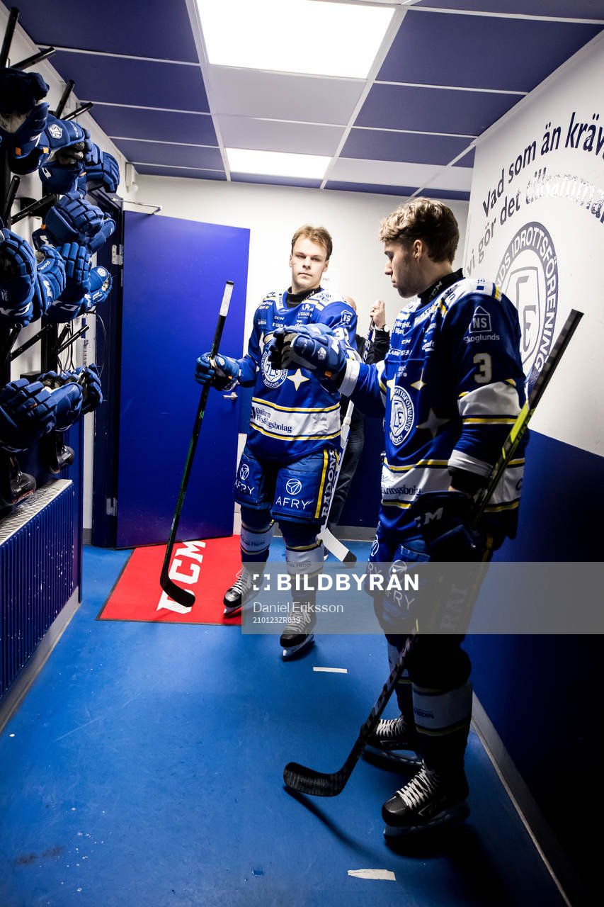 Leksands Jesper Kandergård och August Berg innan