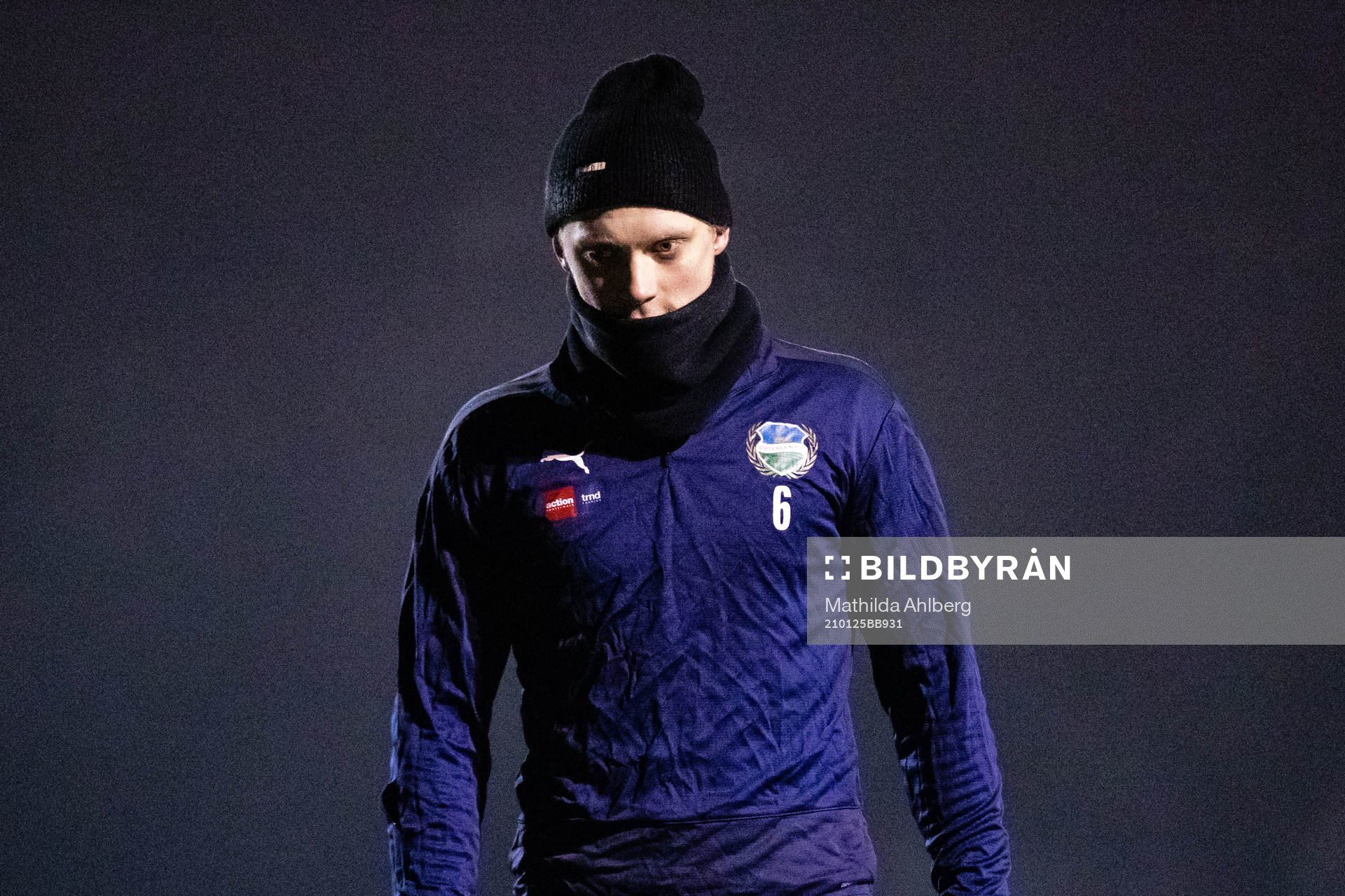 Österlens Martin Jönsson under en träning med Österlen den 25 januari 2021 i Skillinge. 