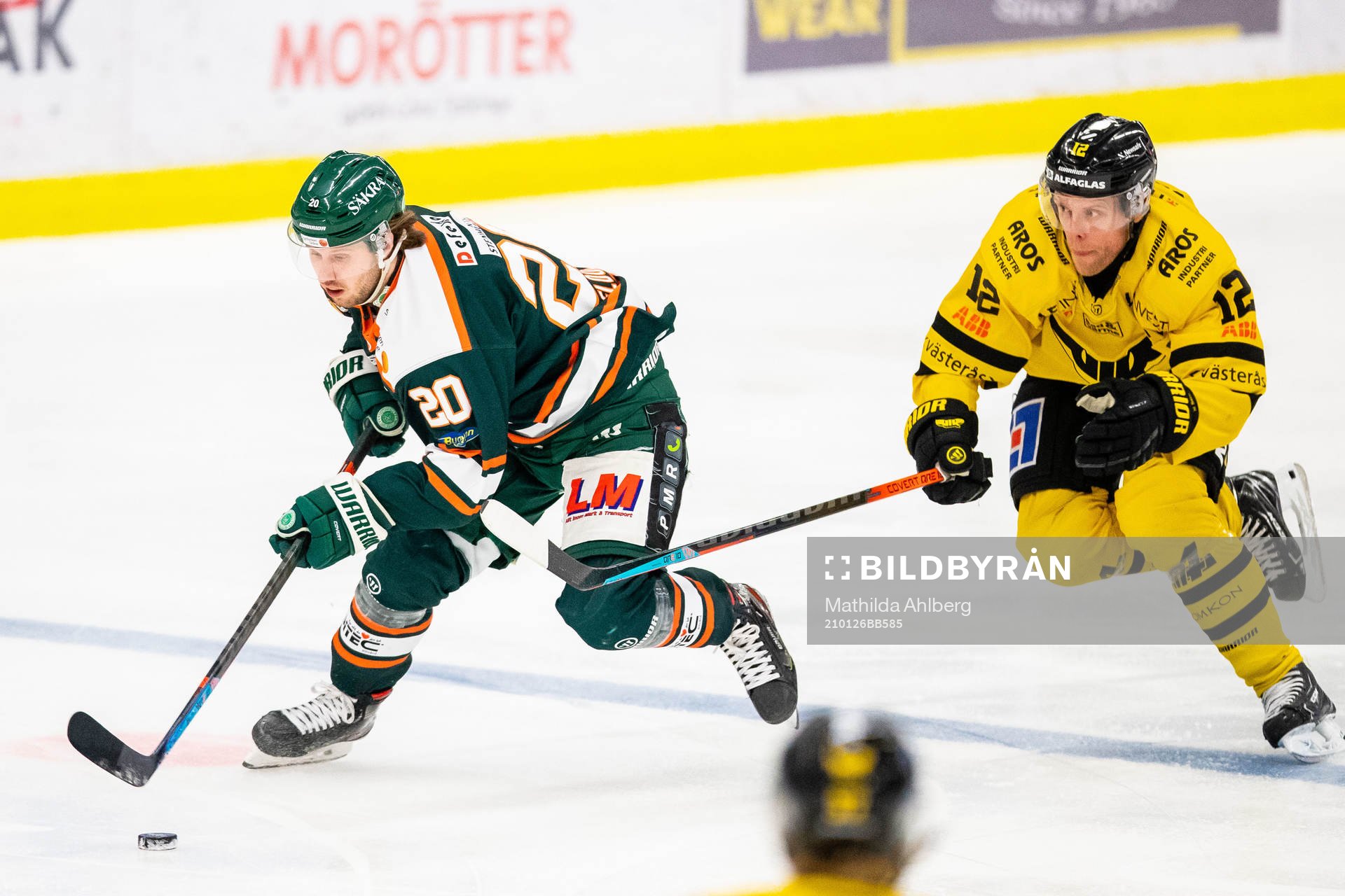 Kristianstads Erik Flood och Västerås Fredrik Johansson