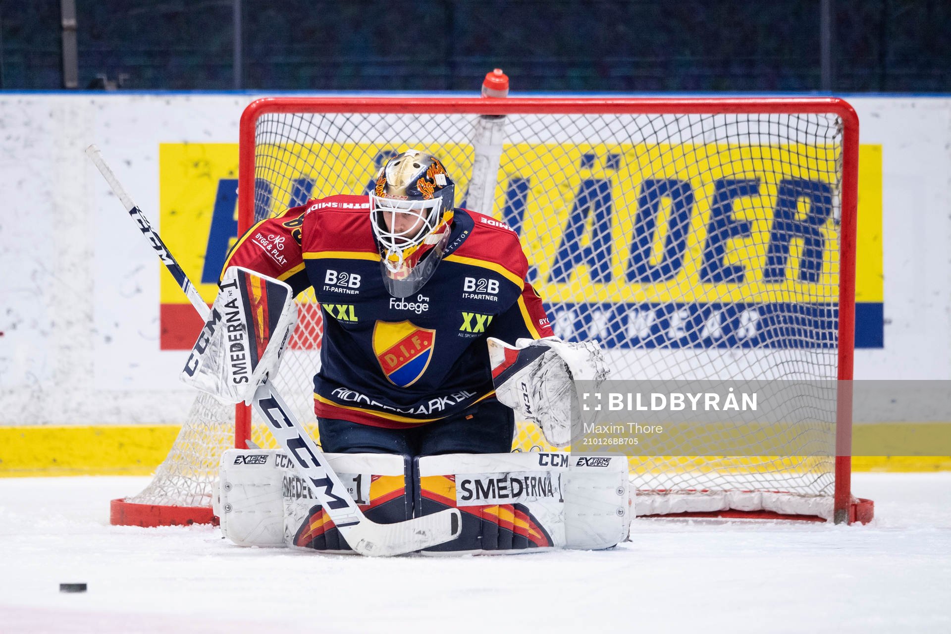 Djurgårdens målvakt Niklas Svedberg byts in