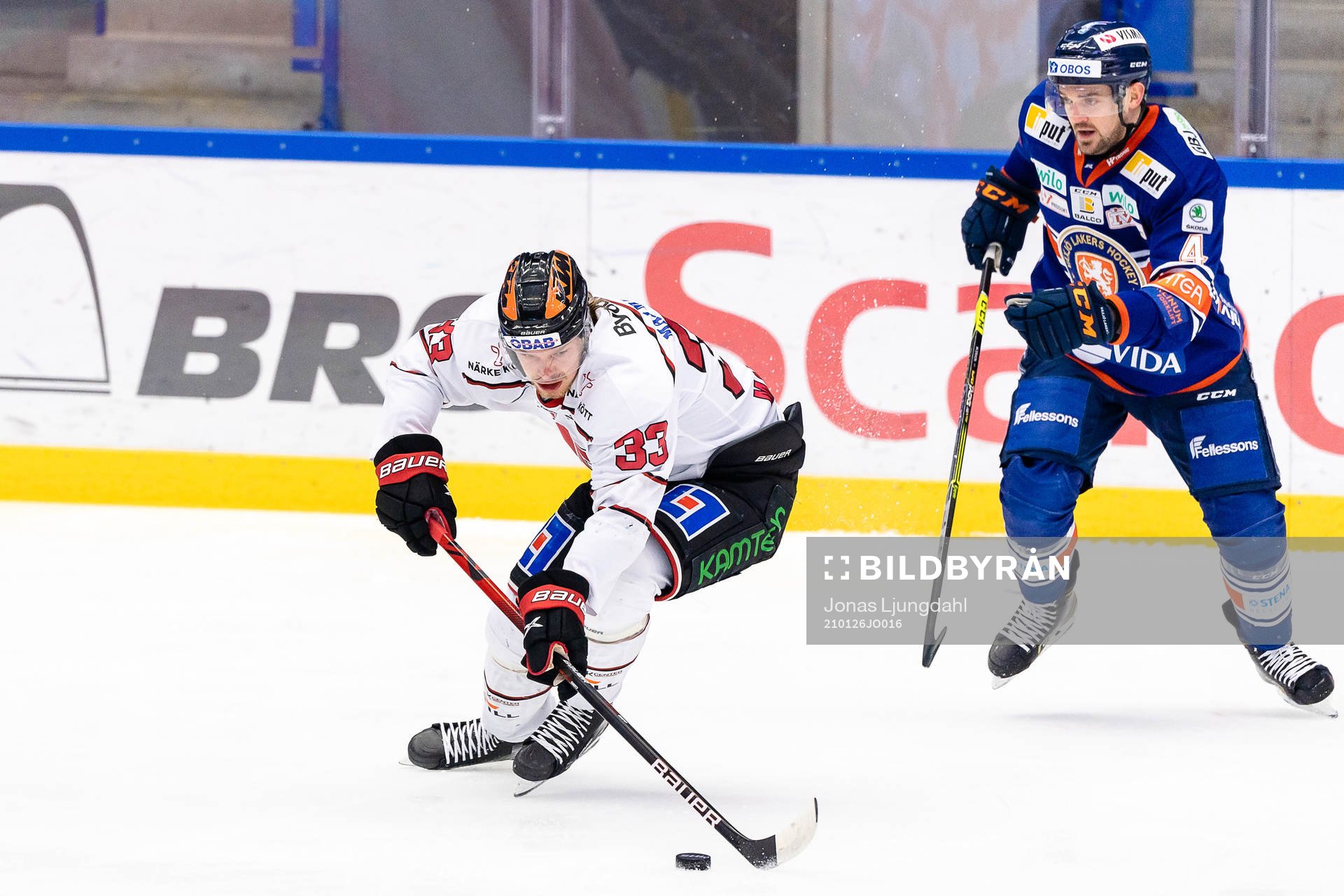 Örebros Christopher Mastomäki och Växjös Tim Erixon