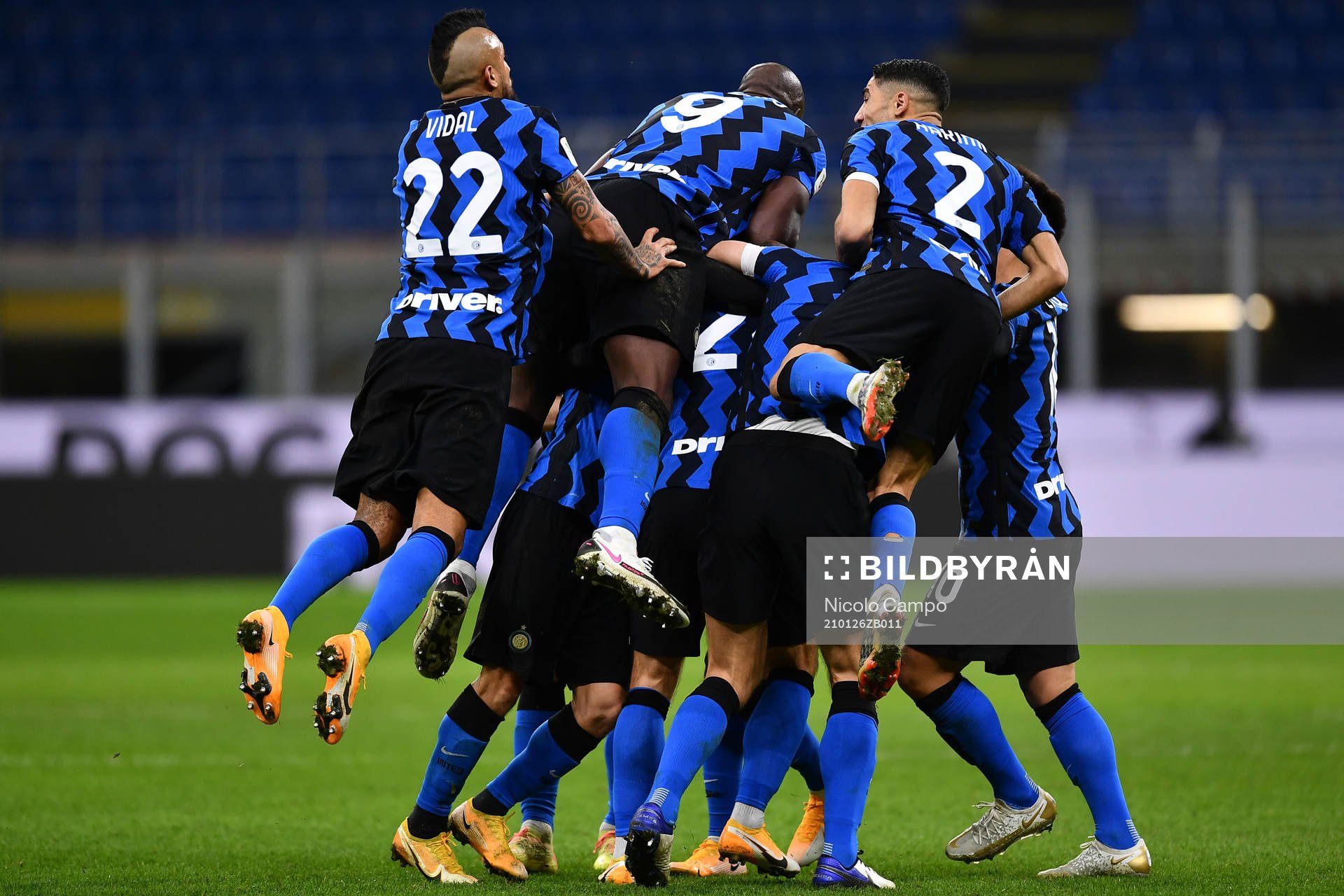 Christian Eriksen of Inter celebrates