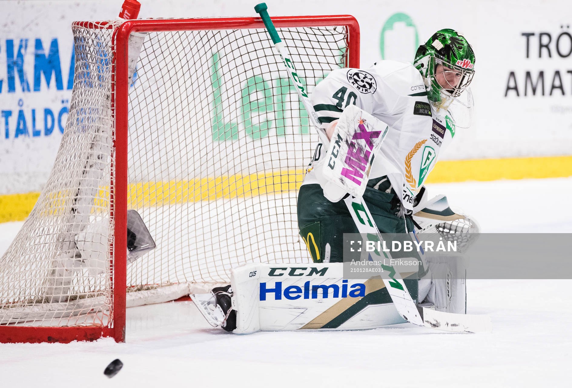Färjestads målvakt Henrik Haukeland