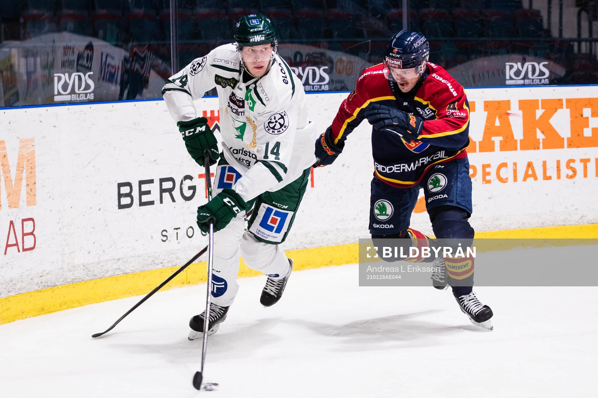 Färjestads Victor Ejdsell och Djurgårdens Marcus