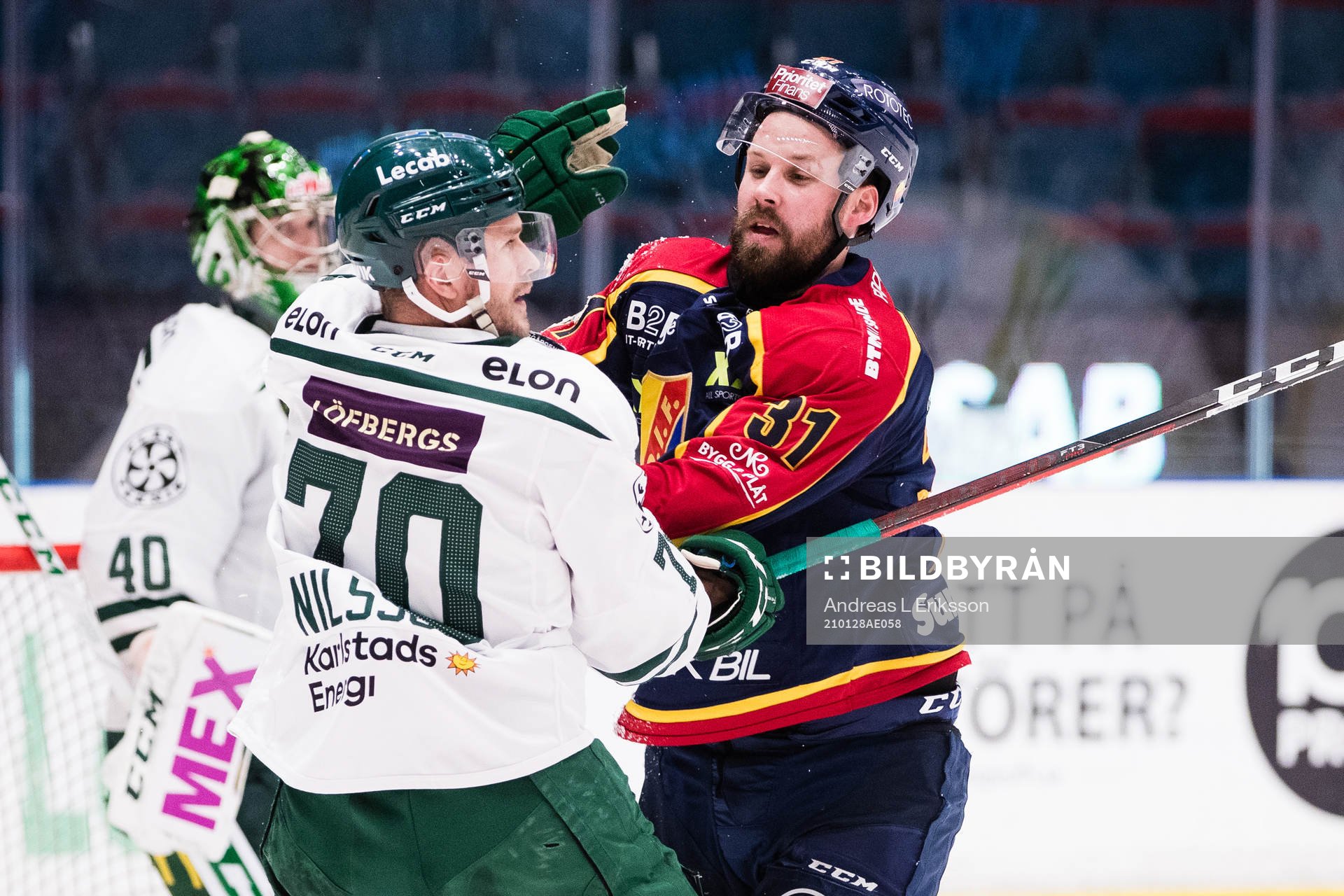 Färjestads Jacob Nilsson och Djurgårdens Dick Axelsson