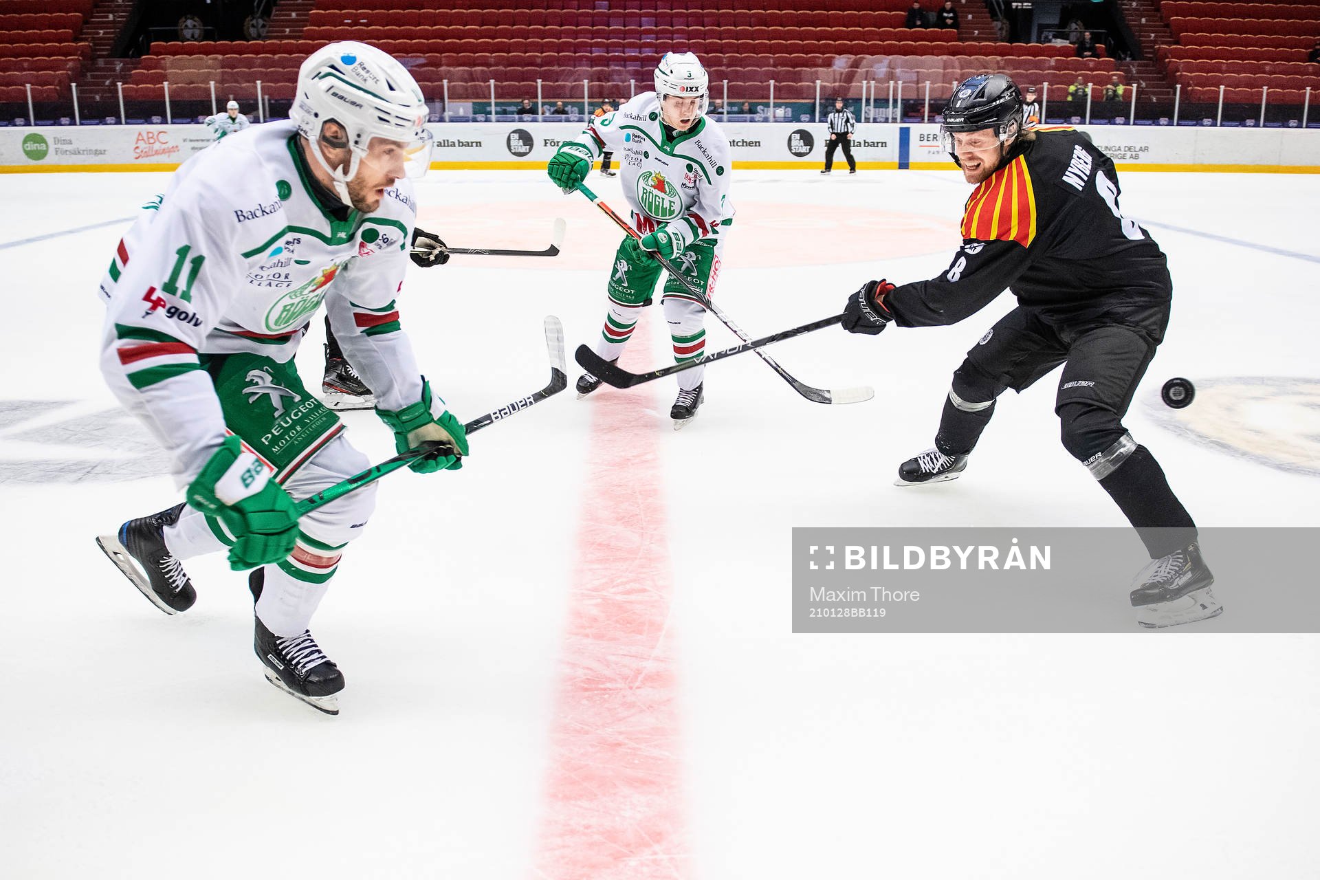 Rögles Mattias Sjögren och Brynäs John Nyberg