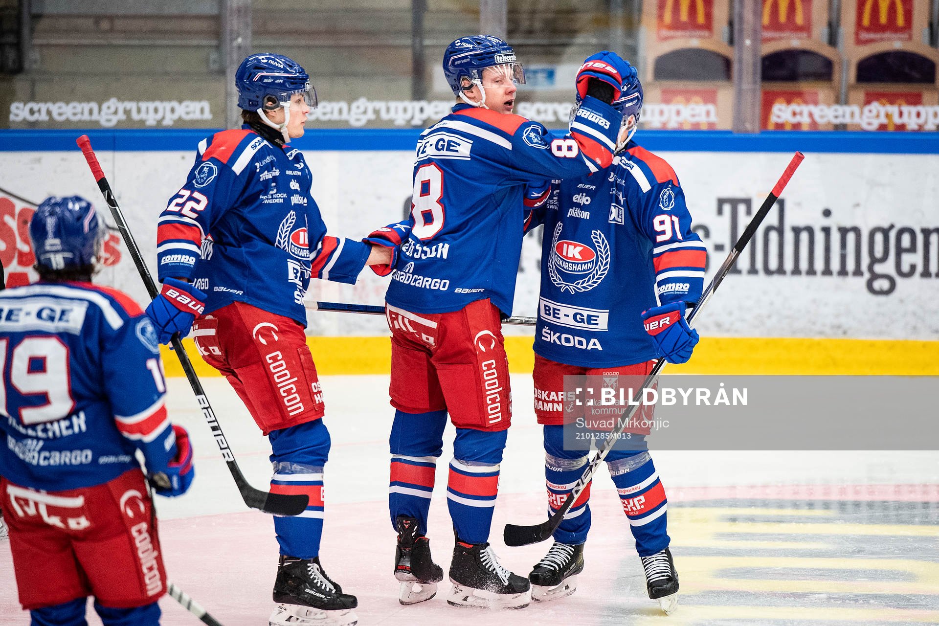 Oskarshamns Fredrik Olofsson, John Dahlström och Rickard