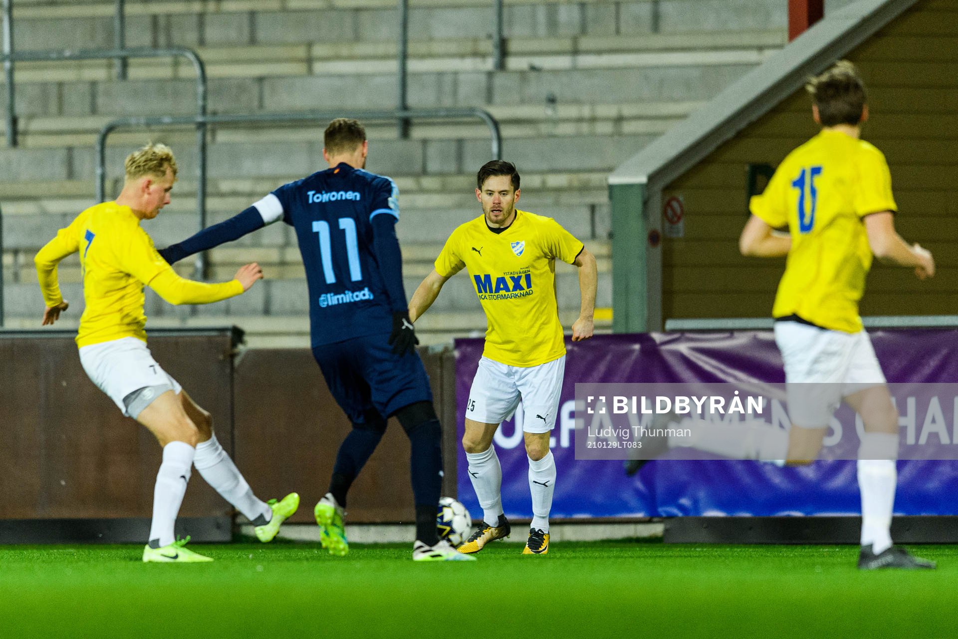 IFK Malmös André Strandberg uunder träningsmatchen i