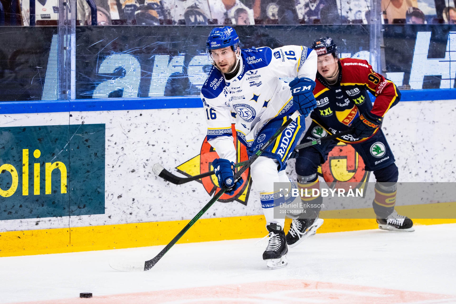 Leksands Daniel Gunnarsson och Djurgårdens Linus Andersson