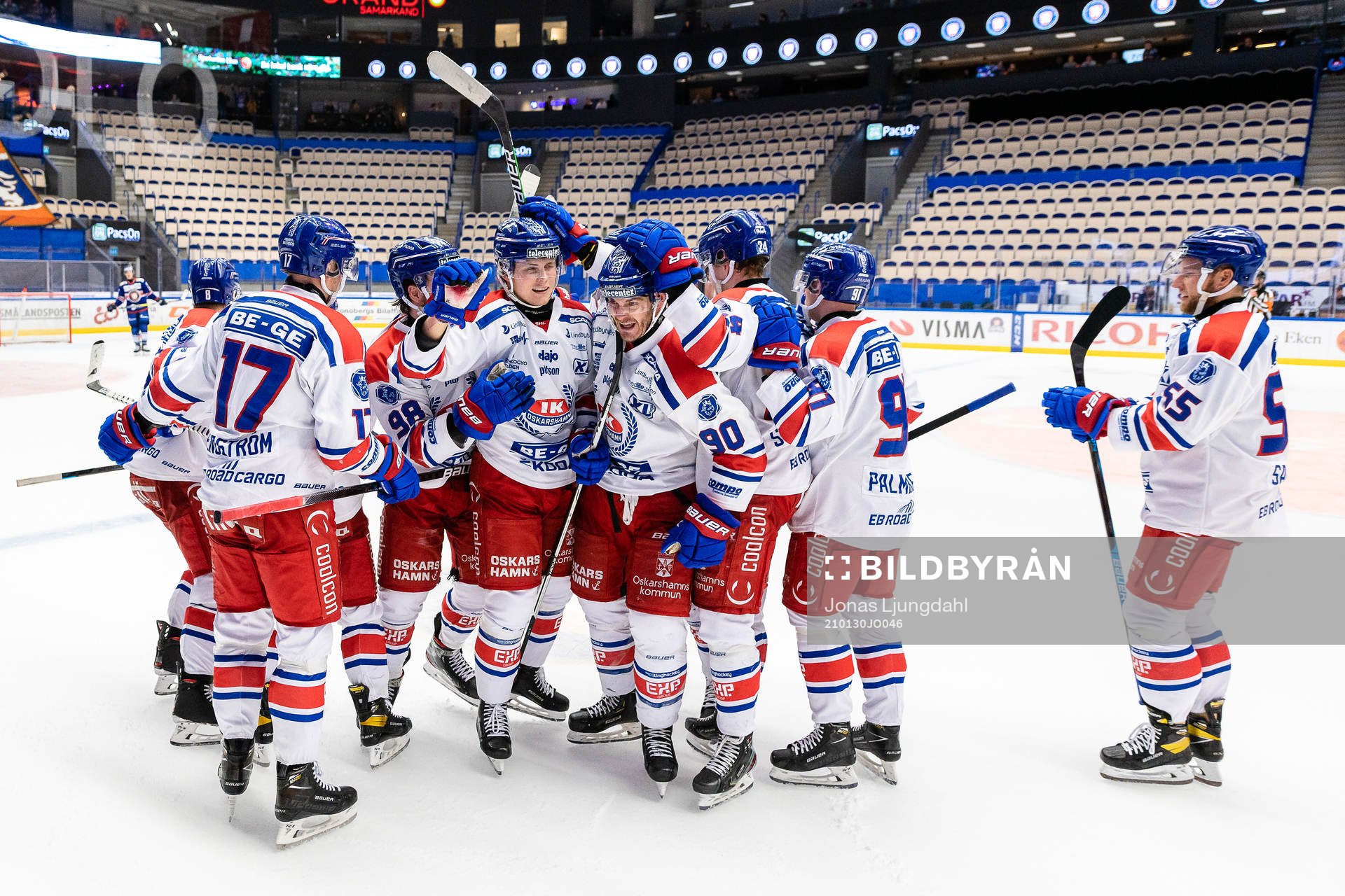 Oskarshamns spelare jublar