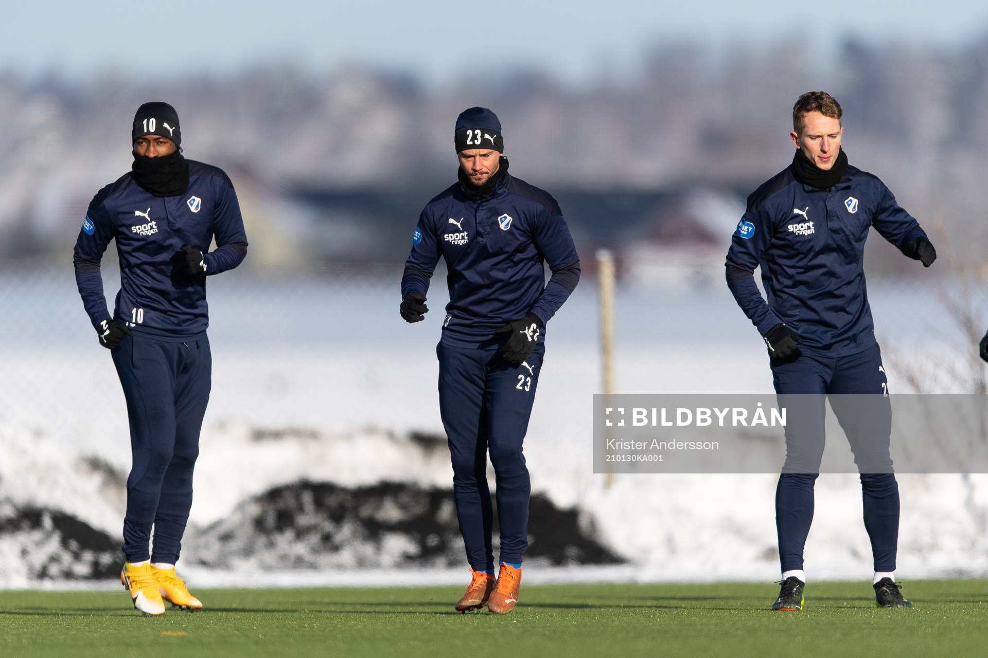 Halmstads Sadat Karim, Dusan Djuric och Andreas Bengtsson