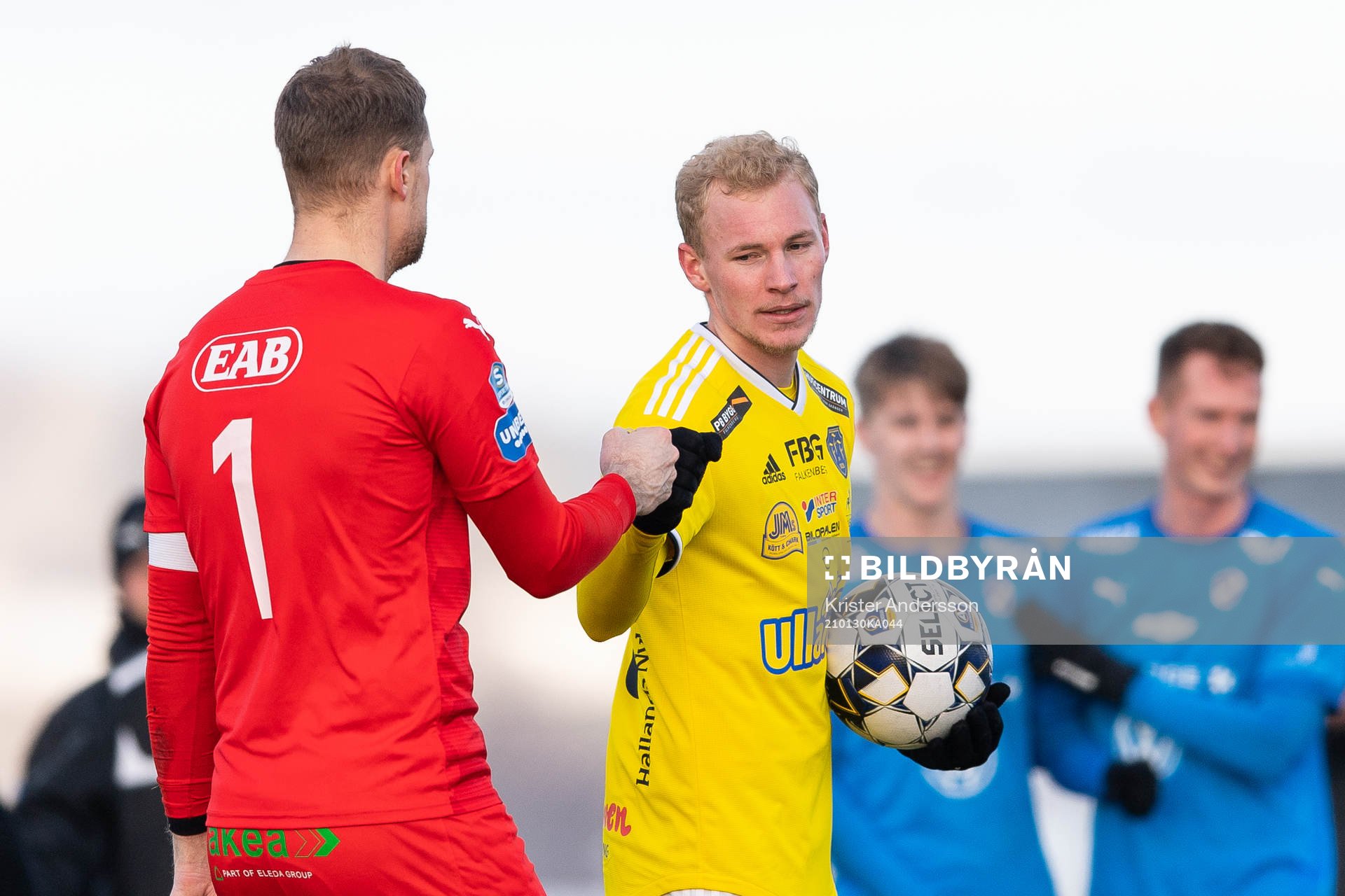 Falkenbergs Adam Bergmark Wiberg efter träningsmatchen i fotboll mellan Falkenberg och Halmstad den 30 januari 2021 i Falkenberg. 
