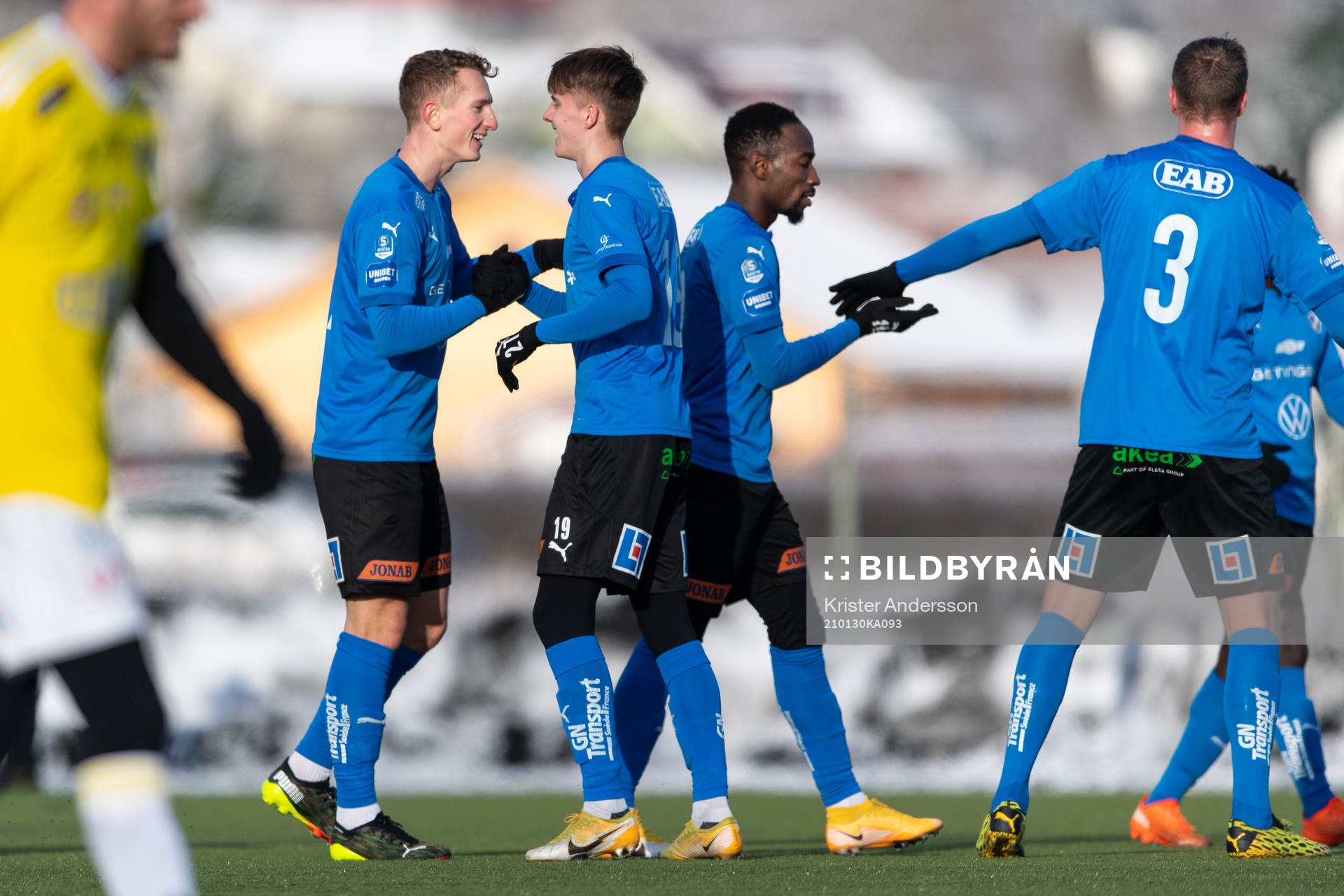 Halmstads spelare jublar
