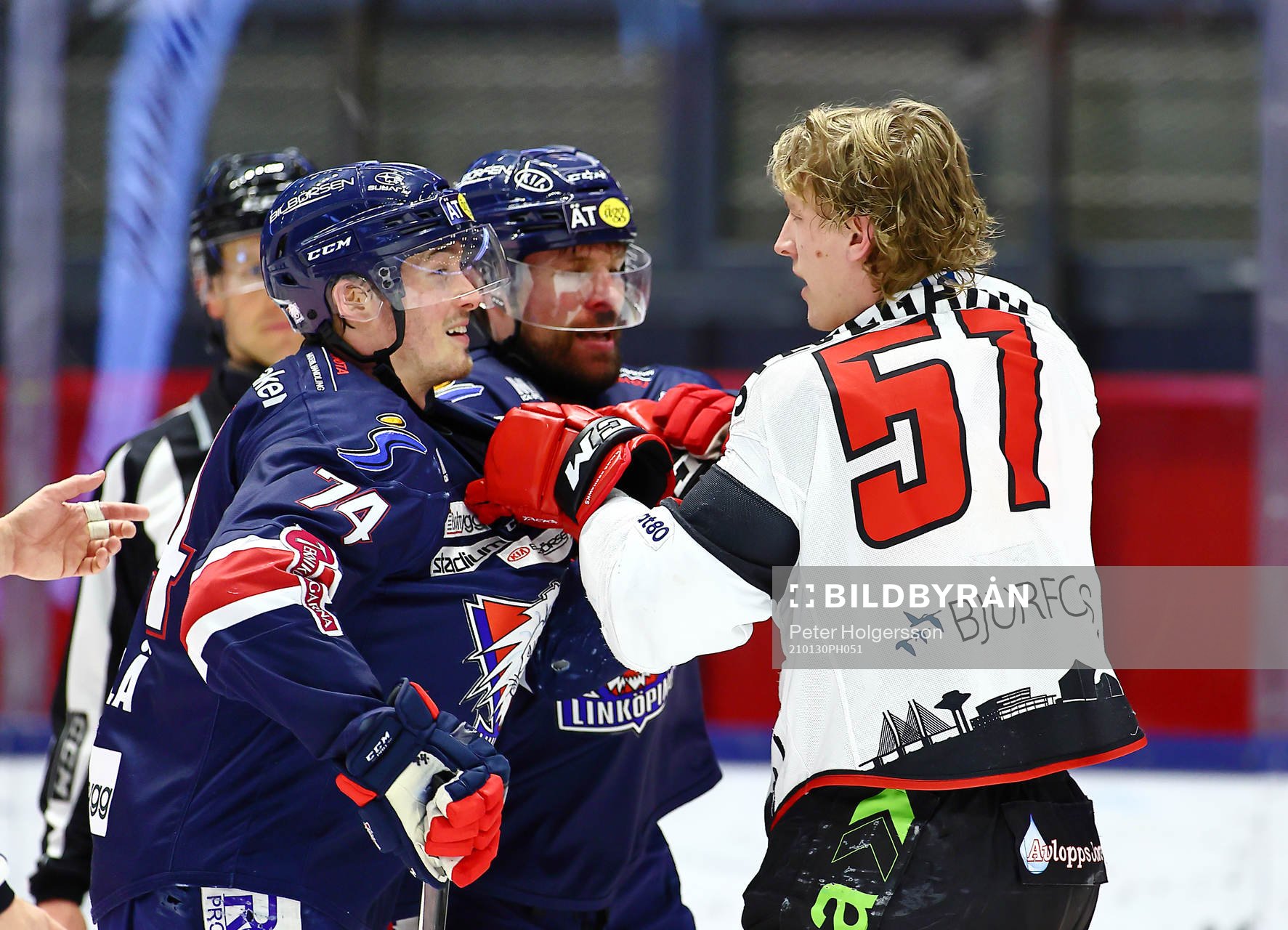 Linköpings Petteri Nikkilä, Jonas Holös och Malmö
