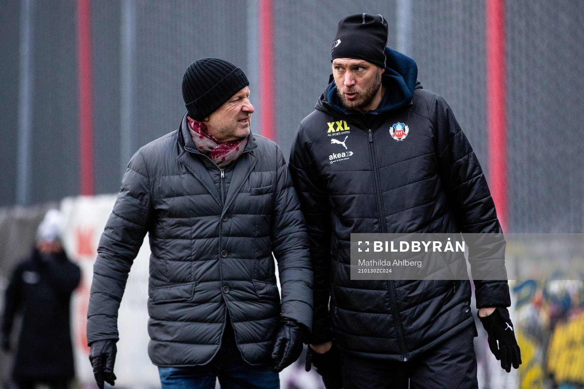 Helsingborgs ordförande Kjell Jakobsson i samtal med