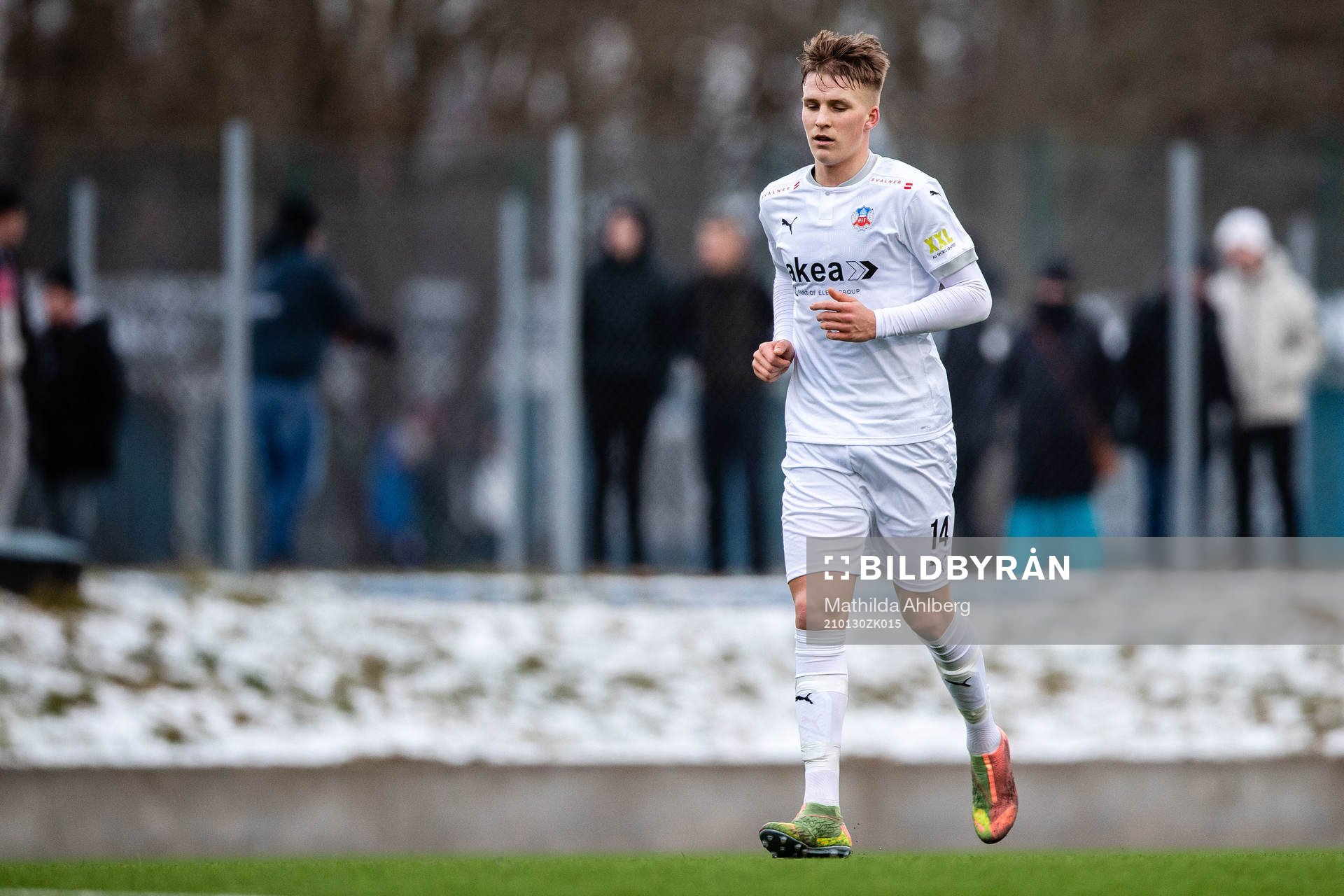 Helsingborgs Casper Widell under träningsmatchen i fotboll mellan Helsingborg och Torn den 30 januari 2021 i Helsingborg. 