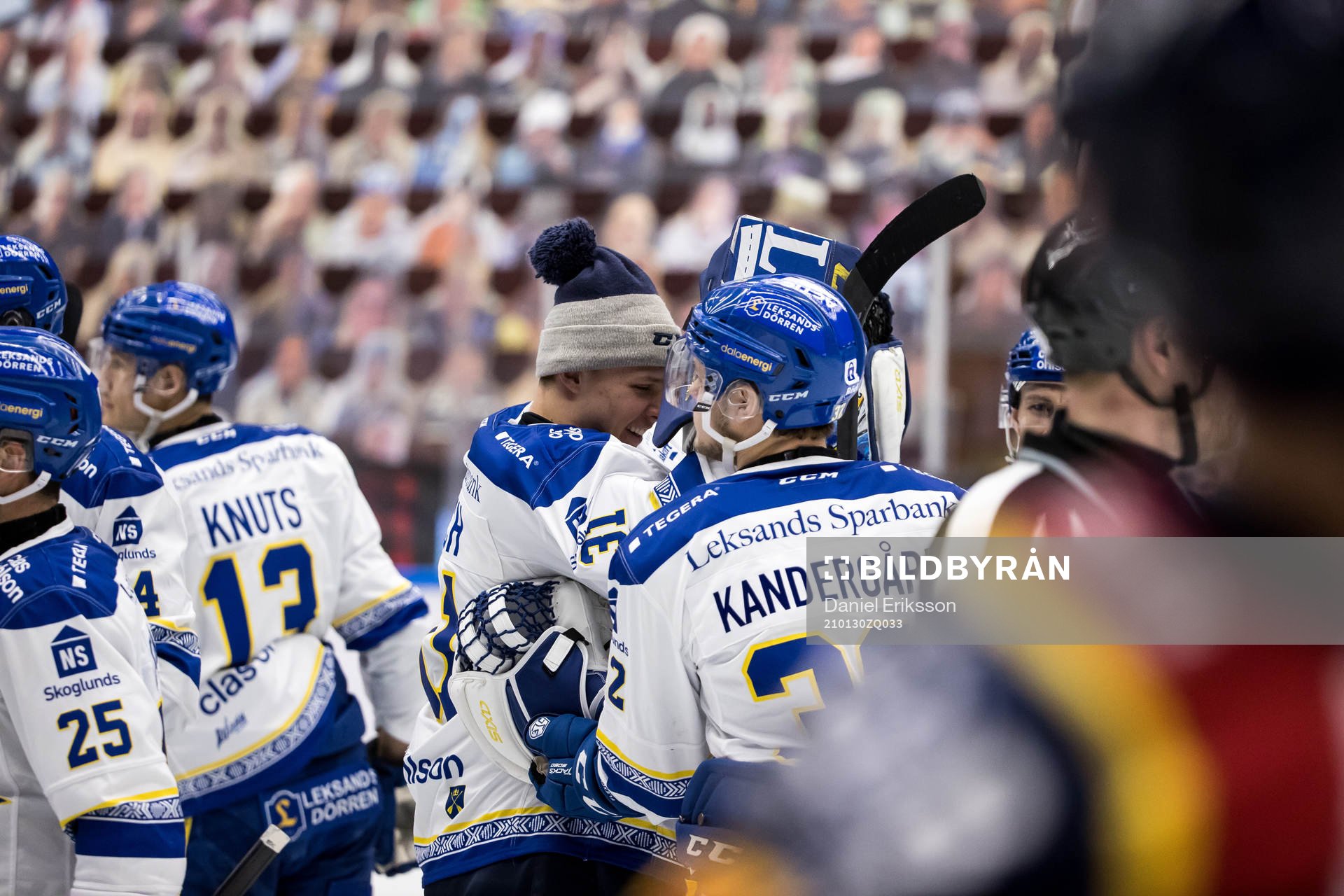 Leksands spelarna jublar
