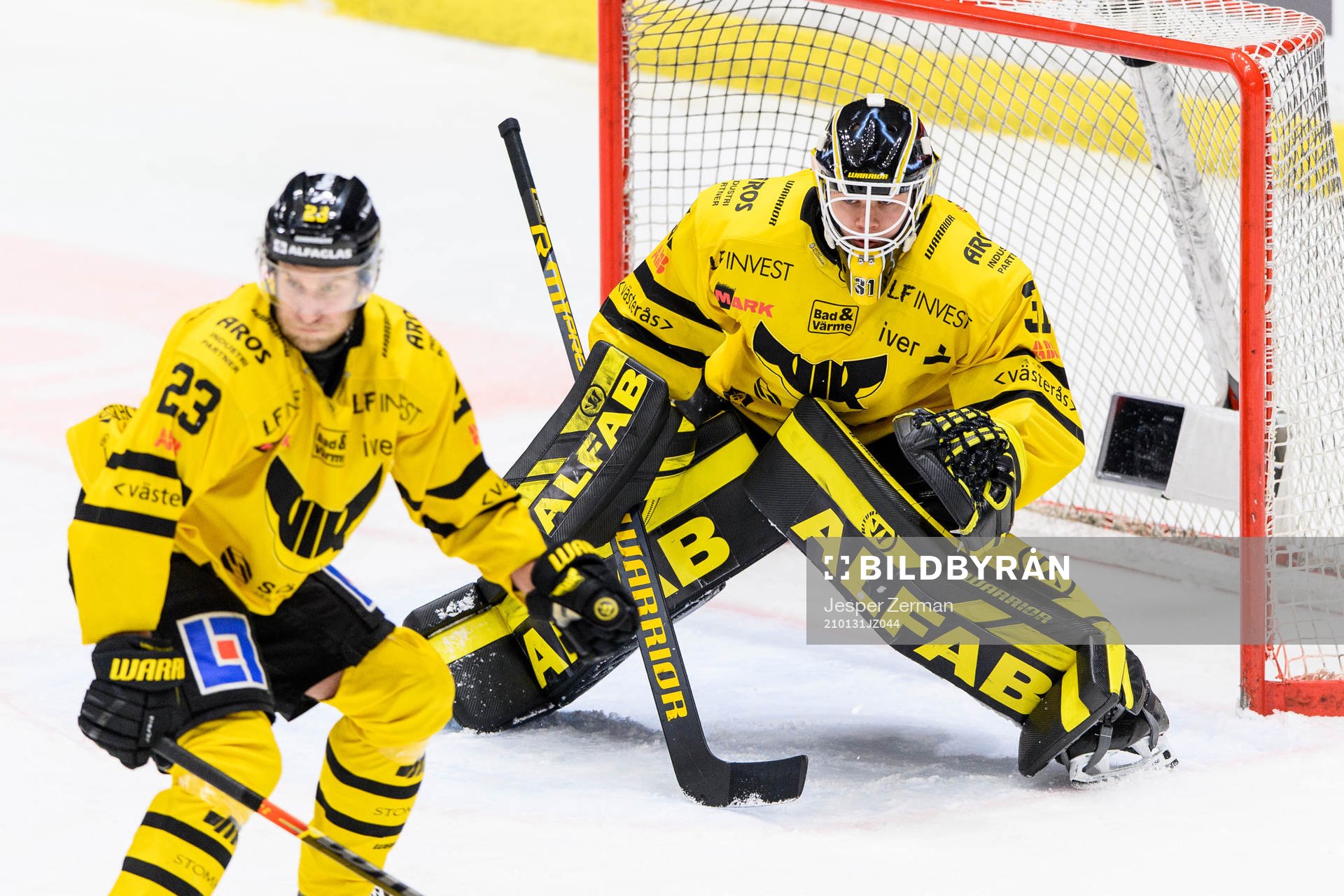 Västerås Alexander Younan och målvakt Jesper Myrenberg