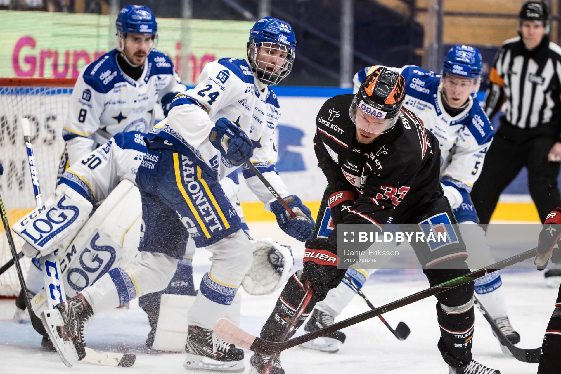 Örebros Christopher Mastomäki  och Leksands Isak Rosén