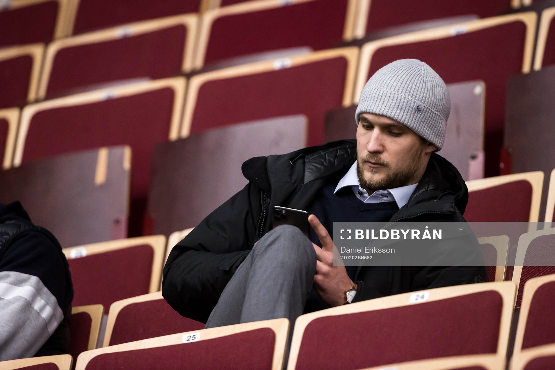 Leksands Fredrik Forsberg på läktaren