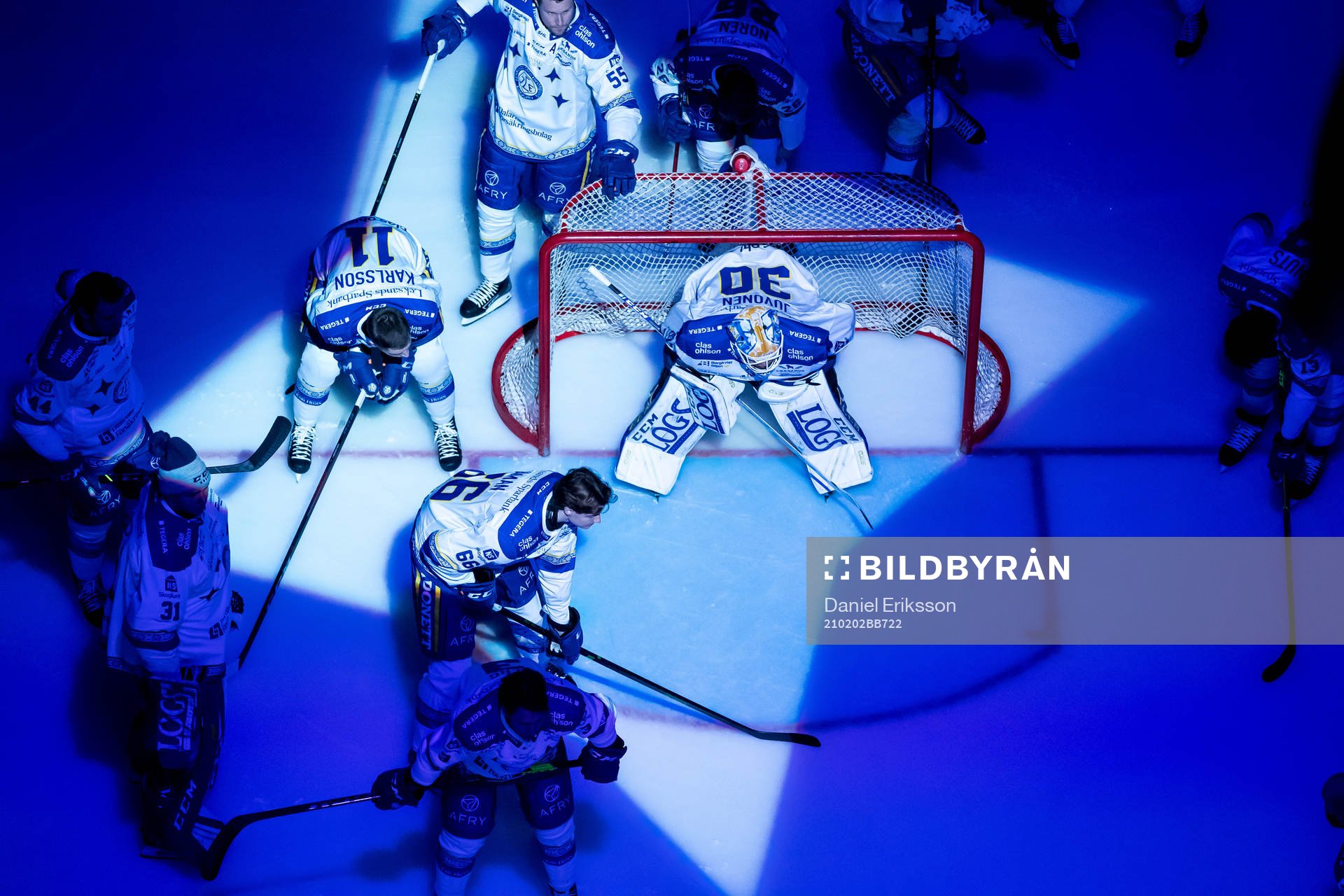 Leksands spelarna vid intro