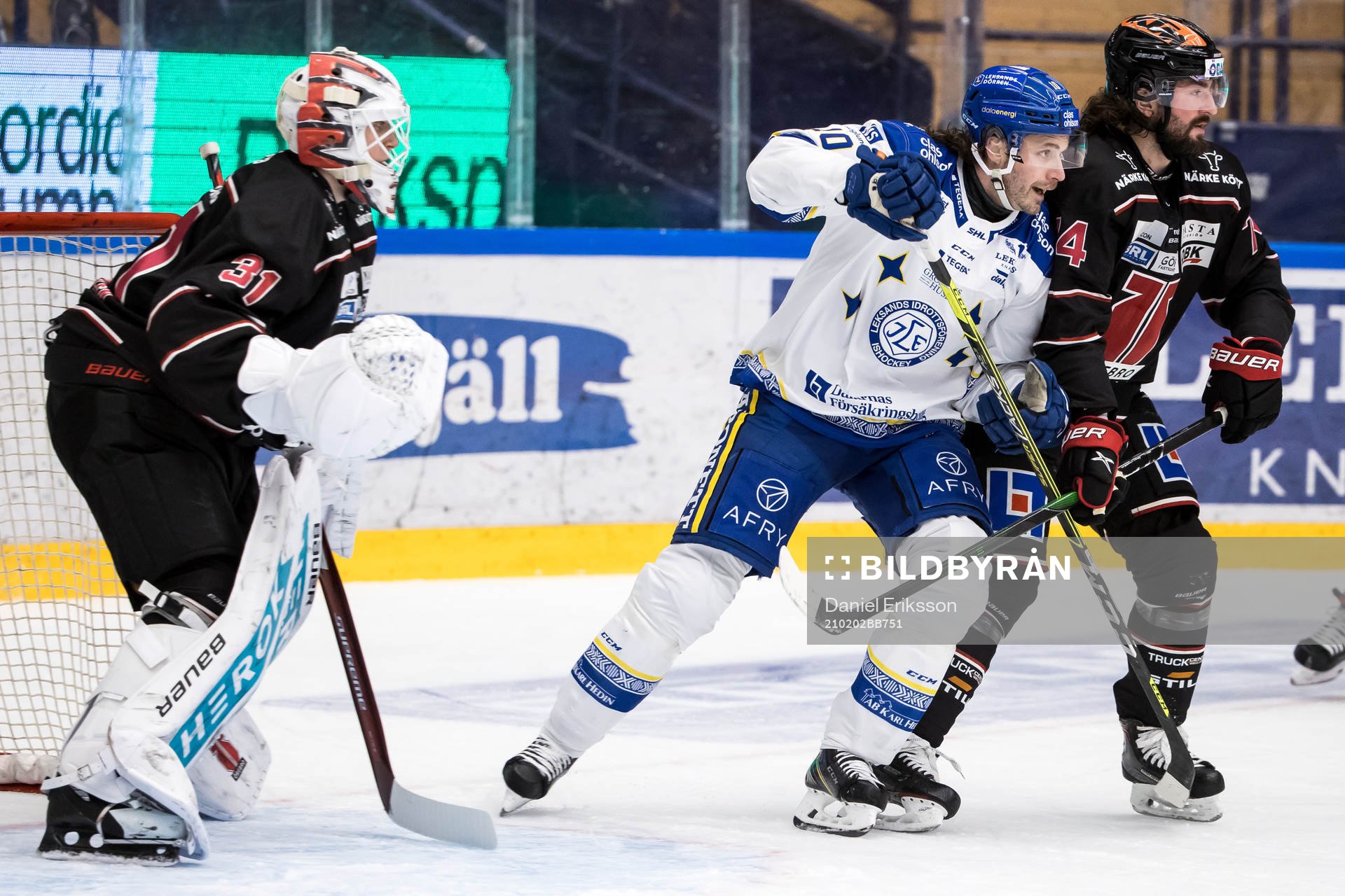 Leksands Johan Fransson och Örebros Tom Wandell framför