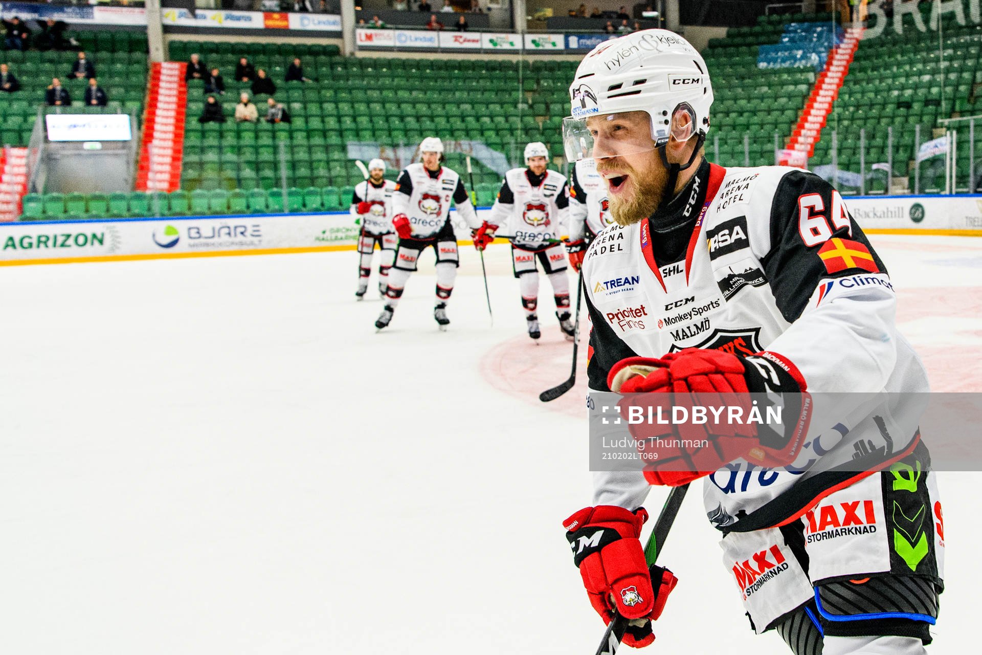 Malmö Redhawks Victor Backman jublar
