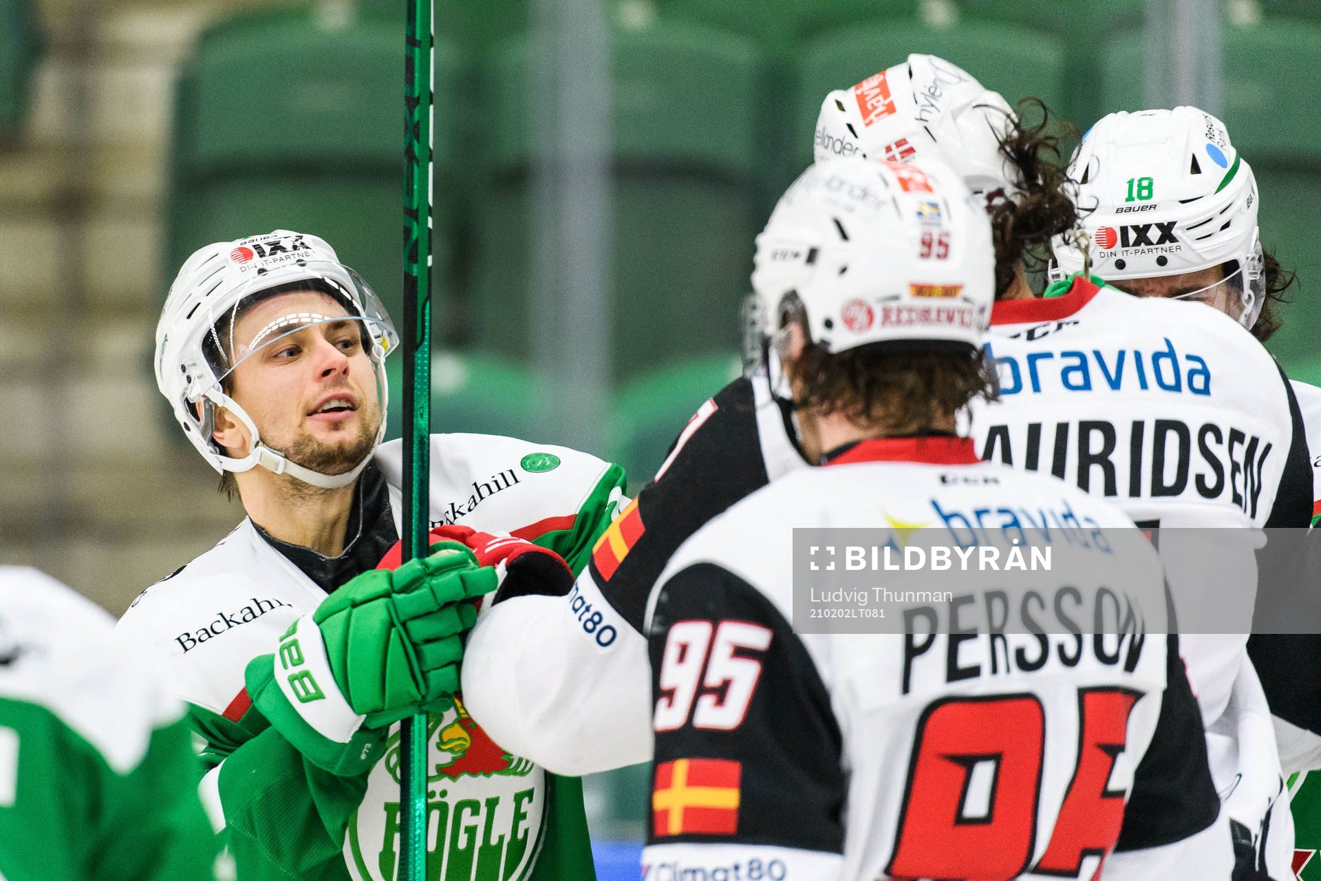 Malmö Redhawks Oliver Lauridsen i bråk med Rögles Daniel