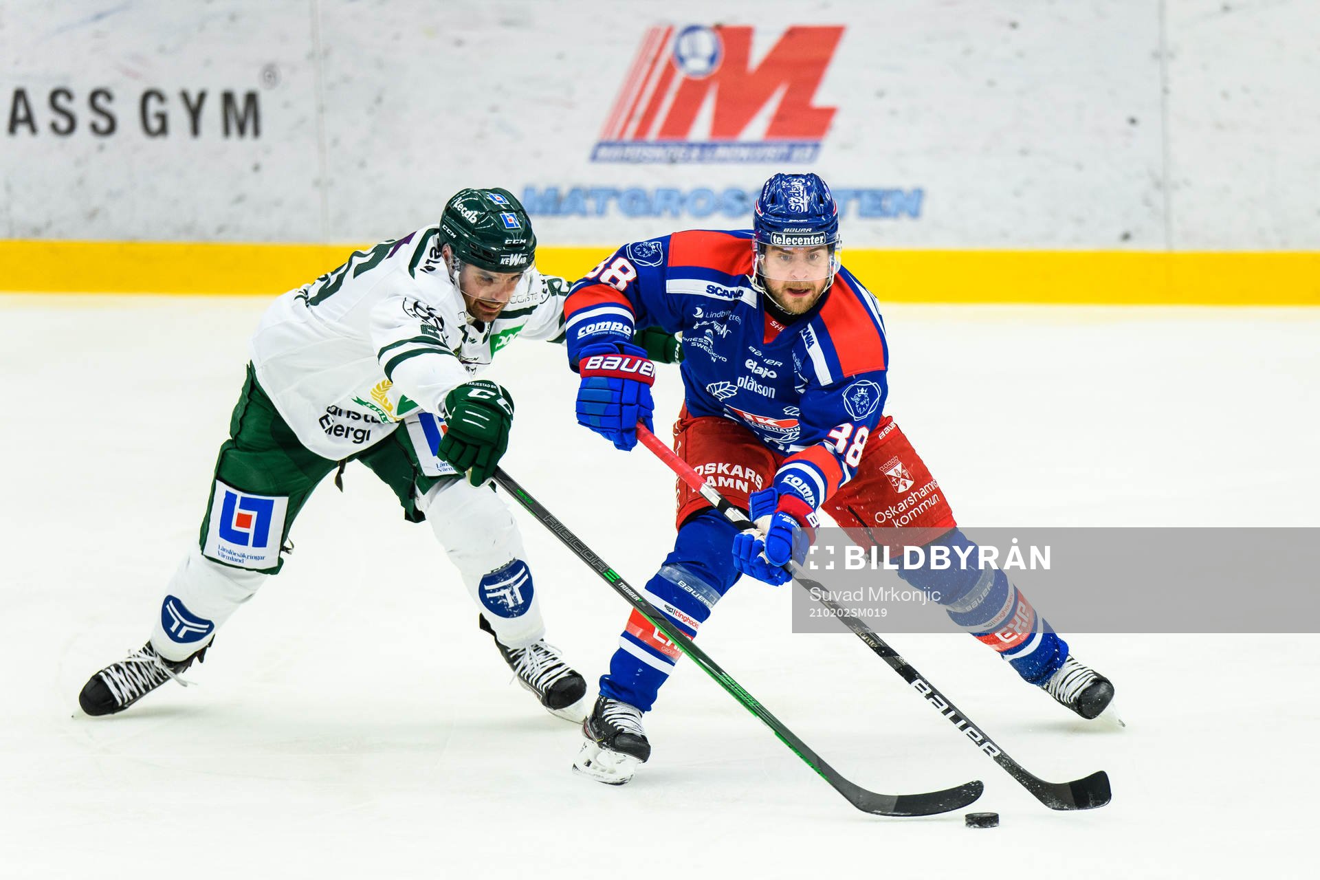 Oskarshamns Nichlas Torp och Färjestads Martin Johansson