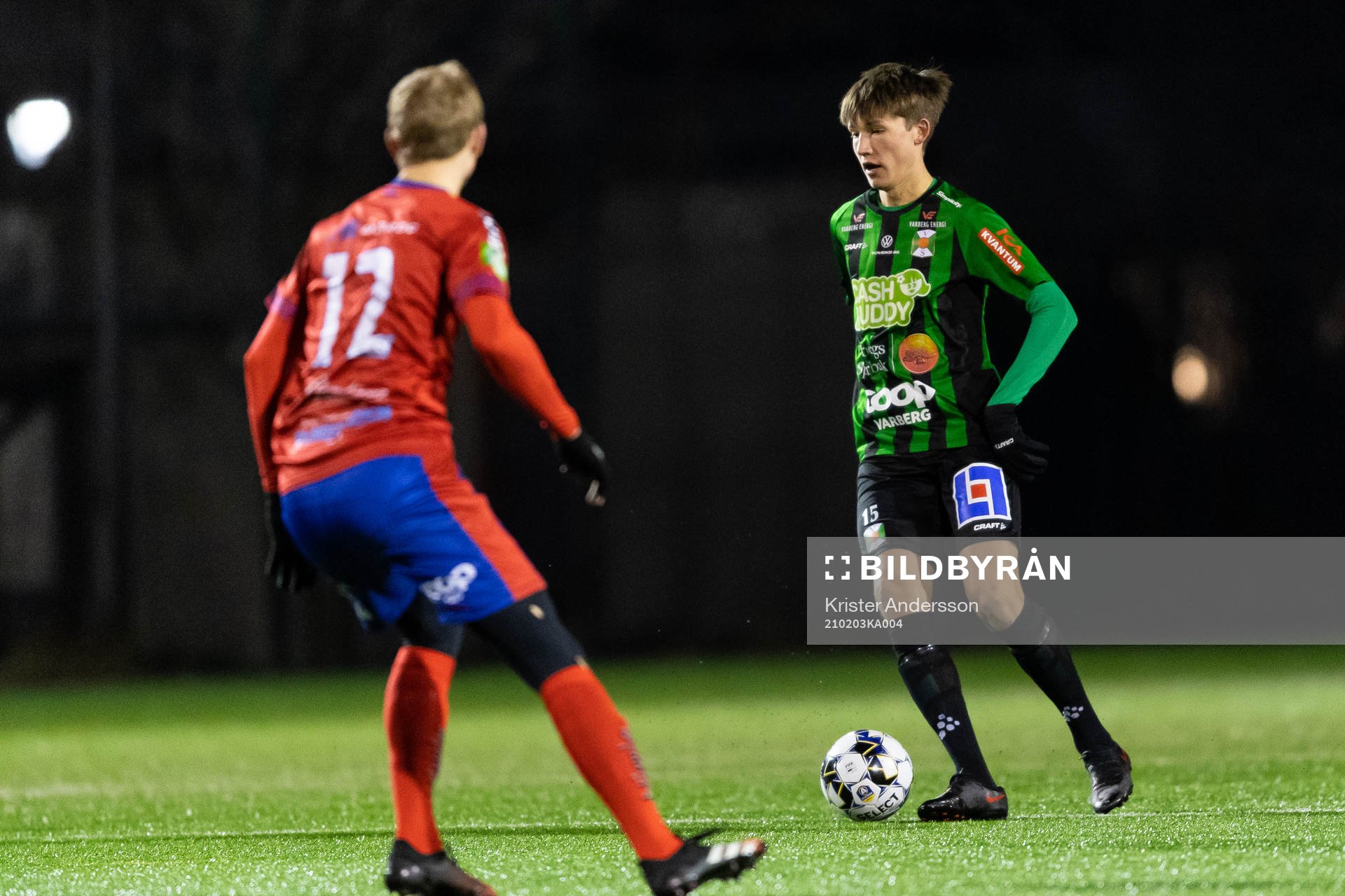 under träningsmatchen i fotboll mellan Varberg och