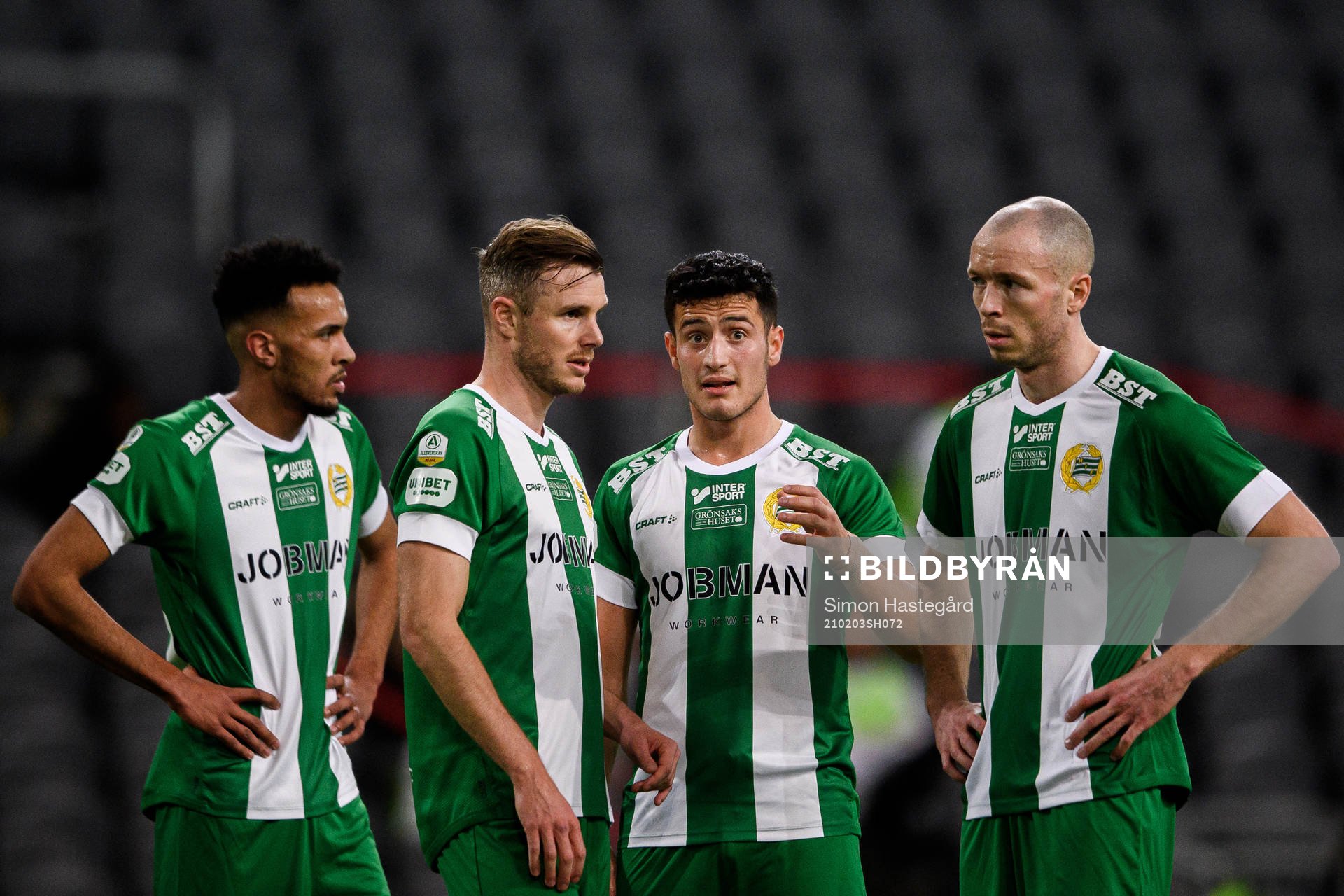 Hammarbys Richard Magyar, Astrit Selmani och Jon Gudni