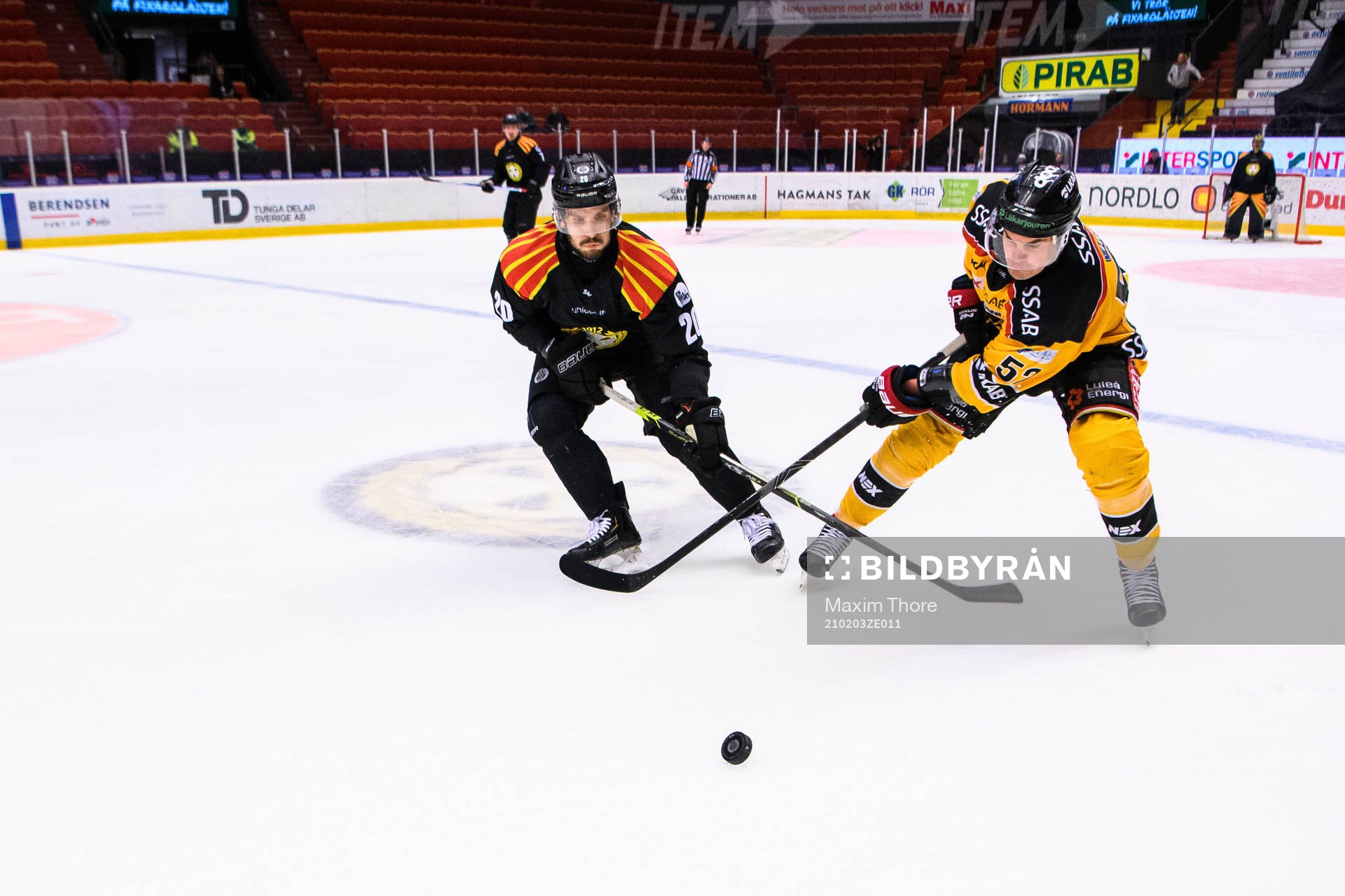 Brynäs Oula Palve och Luleås Karl Fabricius