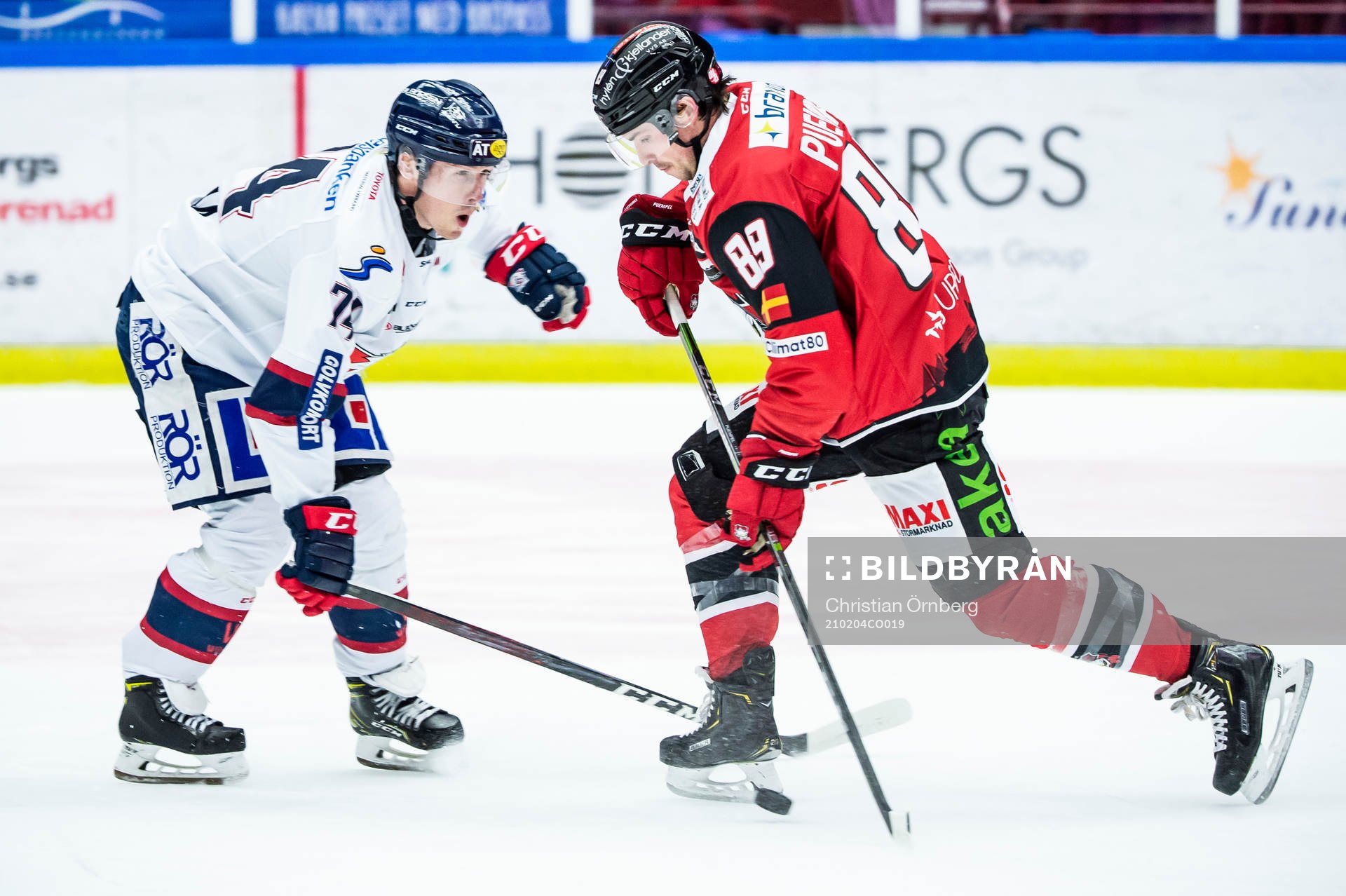 Malmö Redhawks Matt Puempel och Linköpings Petteri