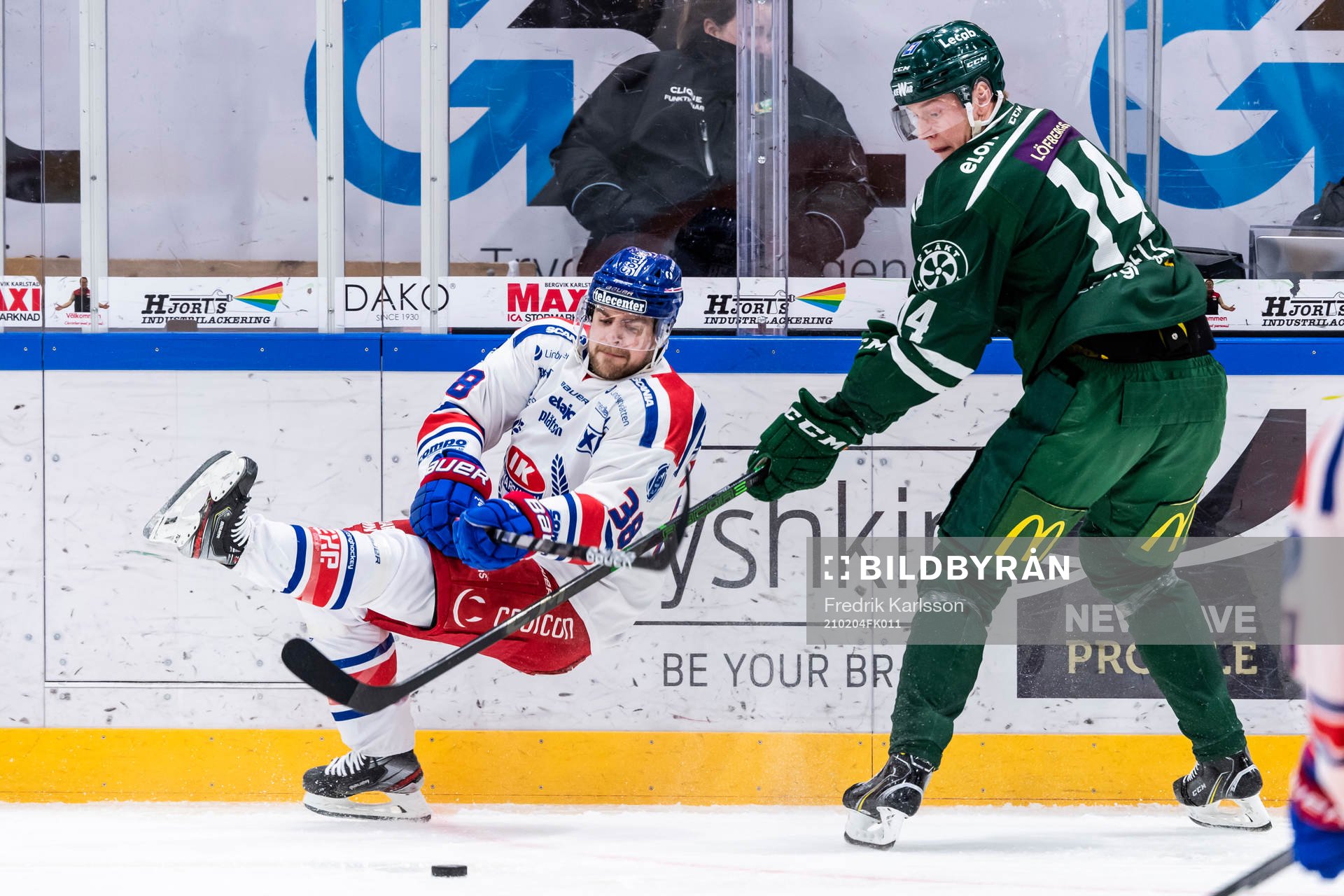 Oskarshamns Nichlas Torp och Färjestads Victor Ejdsell