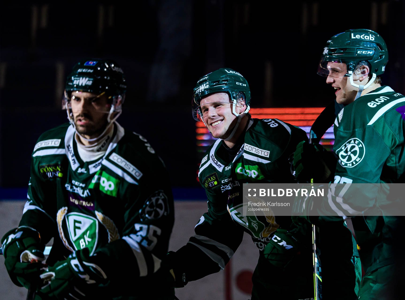 Färjestads Martin Johansson, Olle Lycksell  och Adam