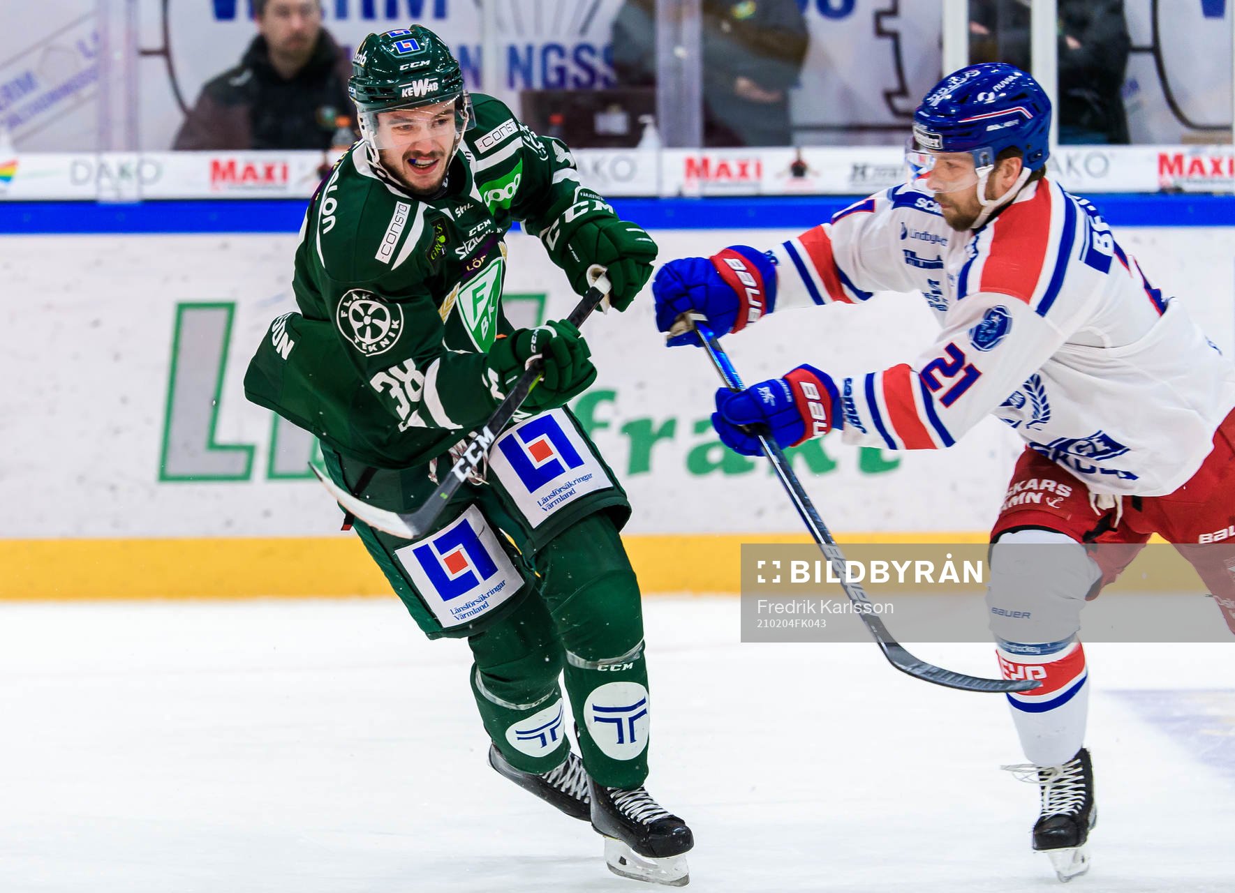 Färjestads Jakob Forsbacka Karlsson och Oskarshamns Brian