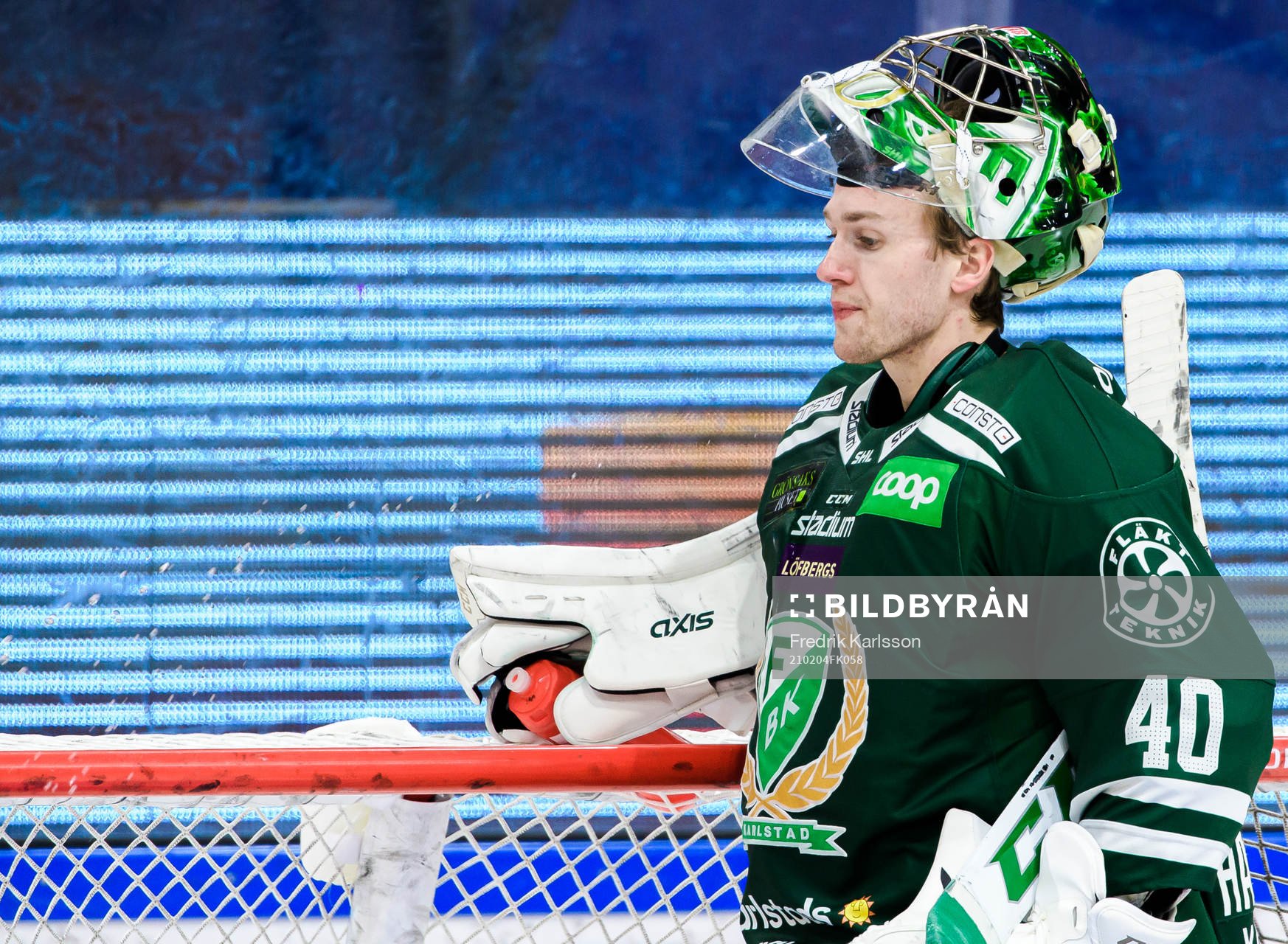 Färjestads målvakt Henrik Haukeland
