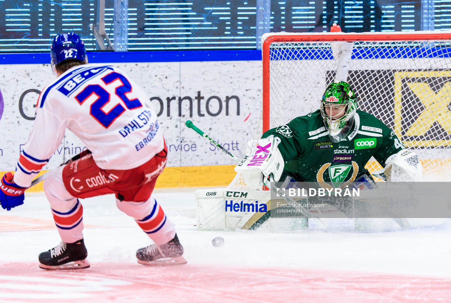 Färjestads målvakt Henrik Haukeland