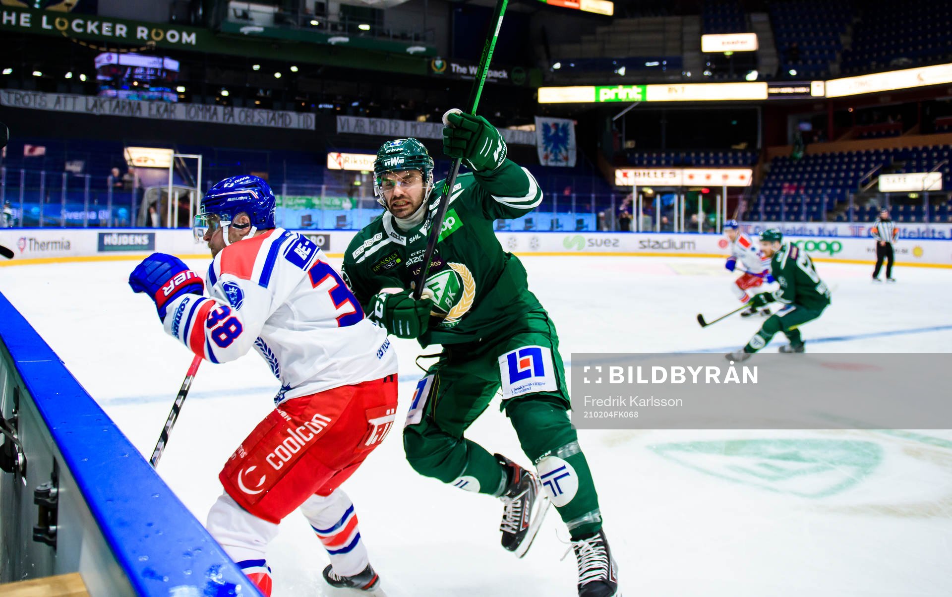 Oskarshamns Nichlas Torp och Färjestads Martin Johansson