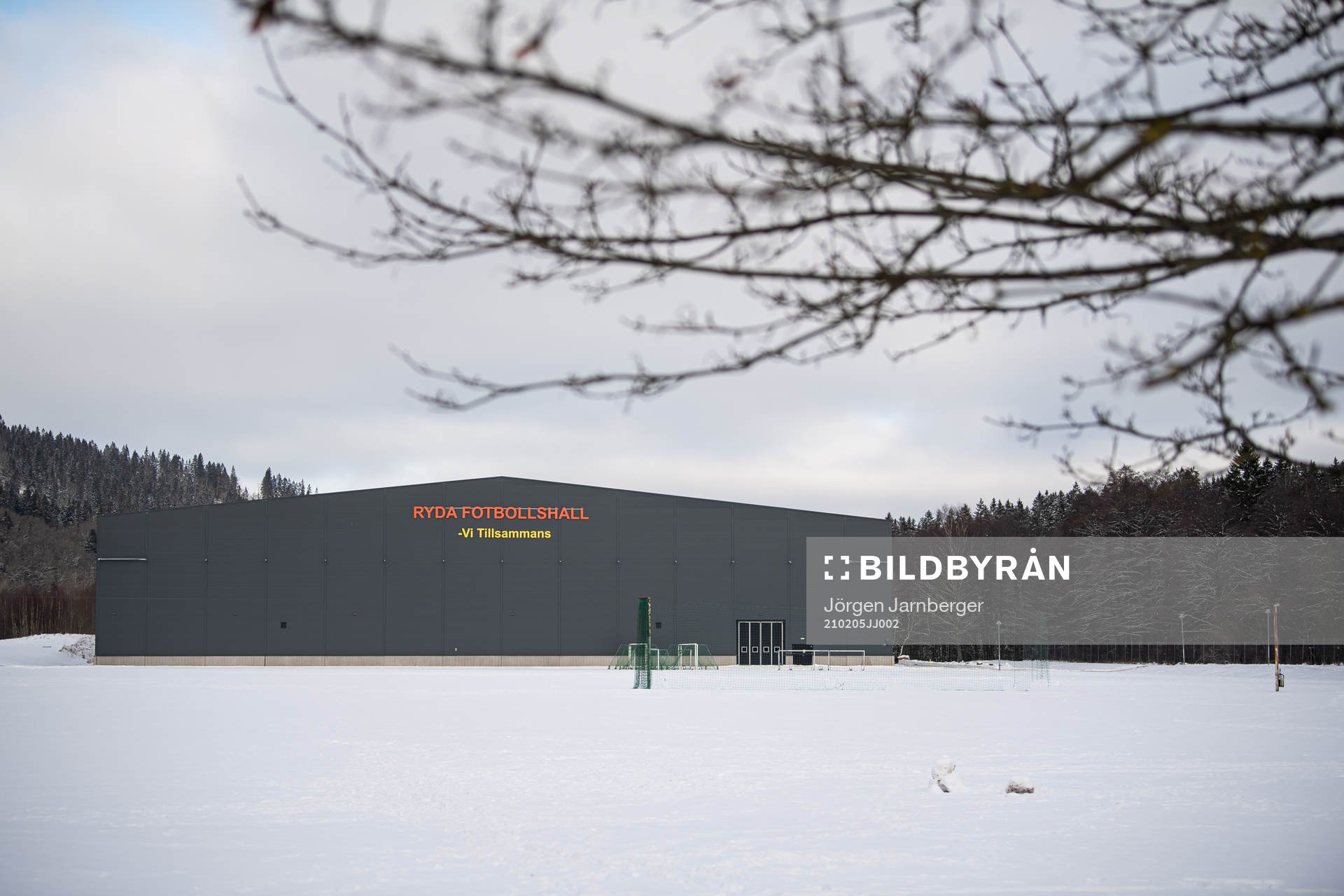 Reda fotbollshall exteriört