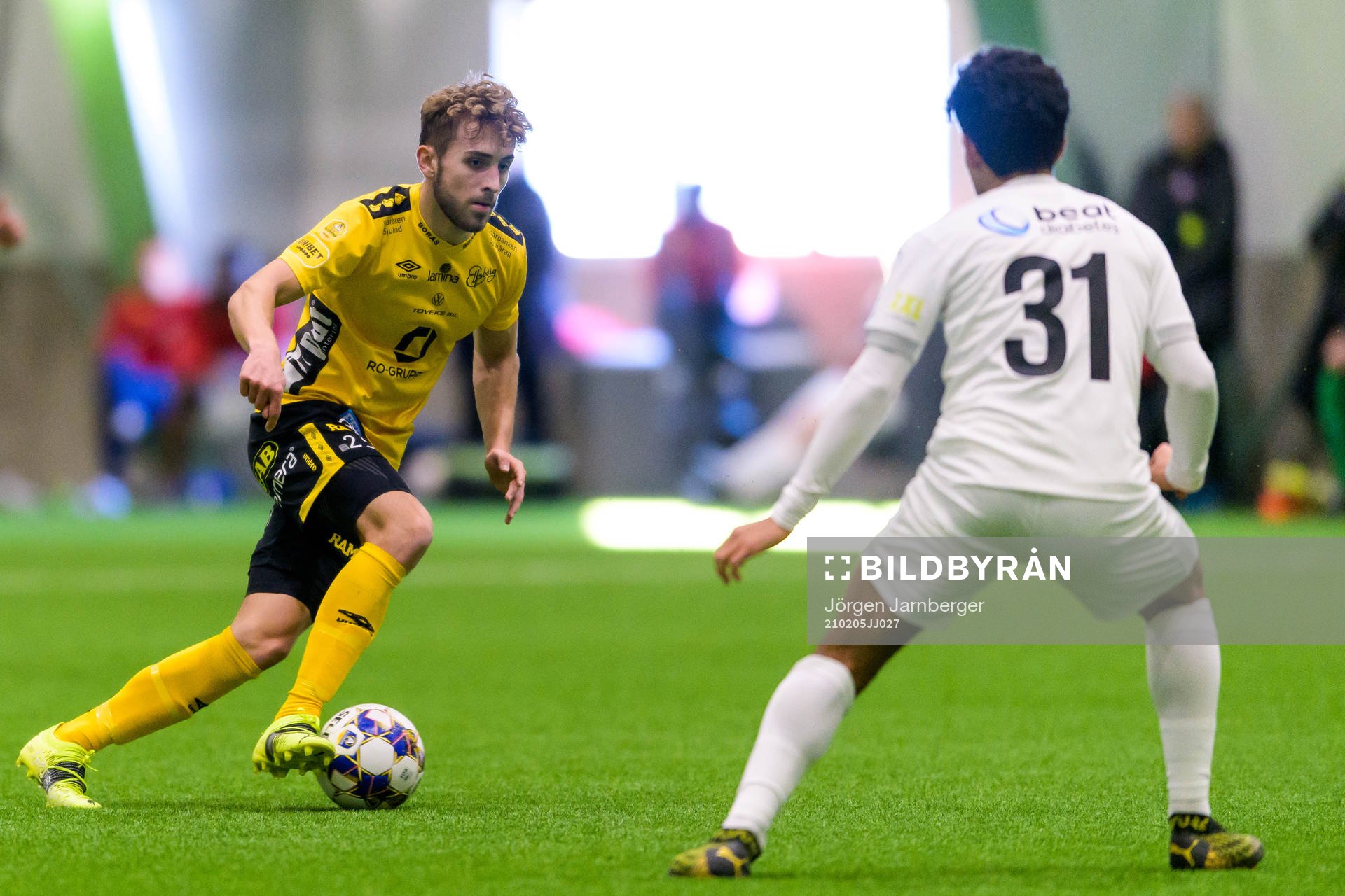Elfsborgs Jack Cooper Love under träningsmatchen i fotboll mellan Elfsborg och Helsingborg den 5 februari 2021 i Borås. 