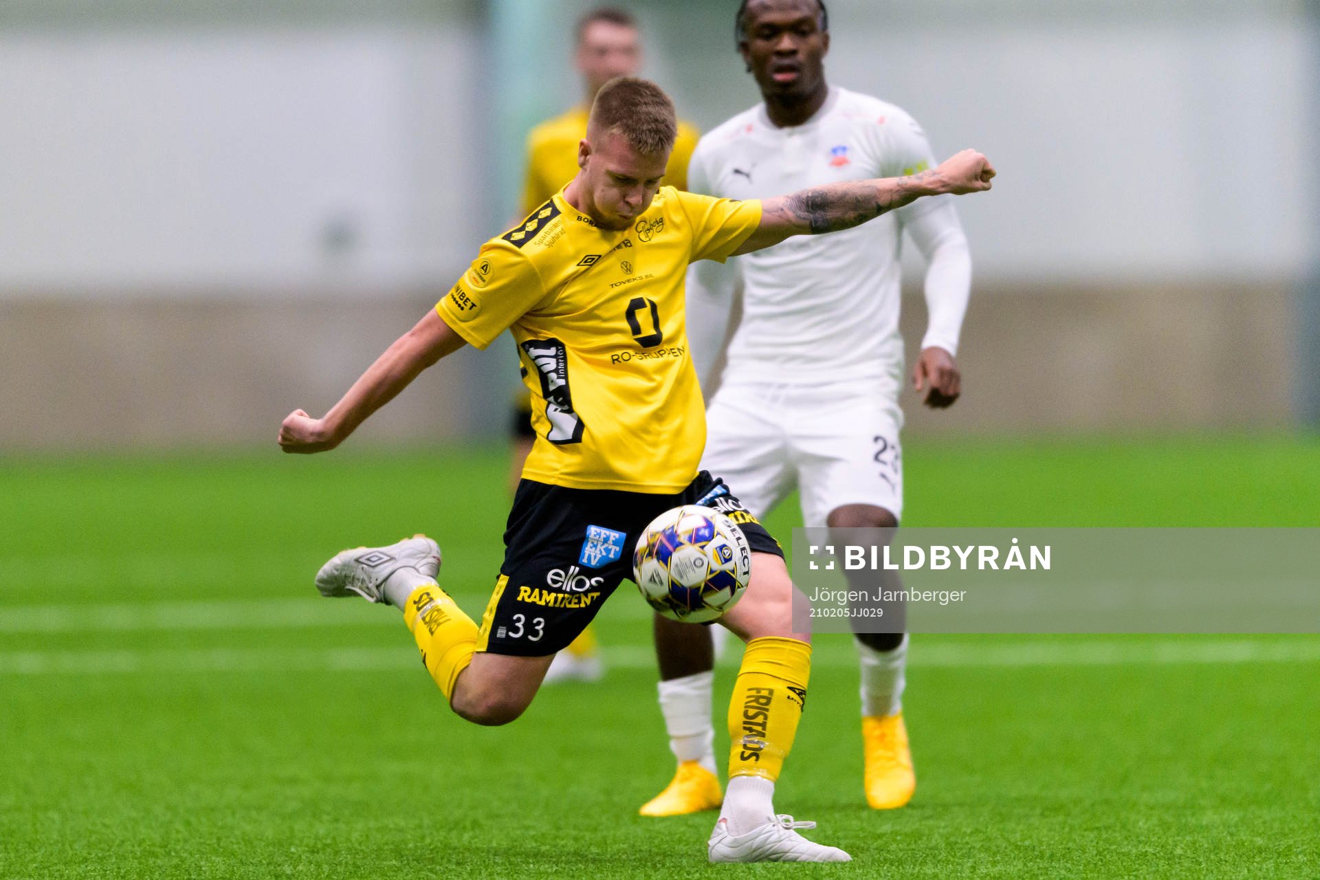 Elfsborgs Viktor Widell under träningsmatchen i fotboll mellan Elfsborg och Helsingborg den 5 februari 2021 i Borås. 